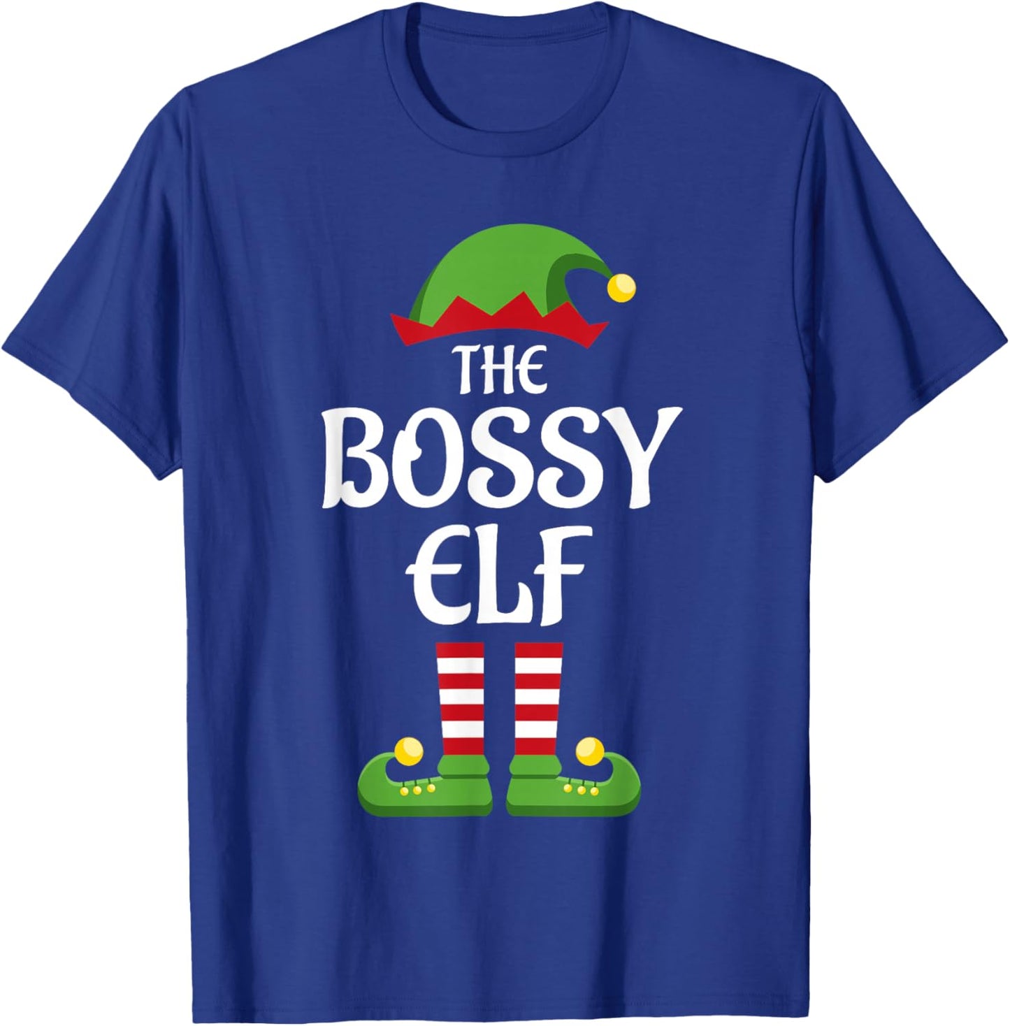 Bossy Elf Family Matching Group Christmas T-Shirt - T-Shirt | Royal