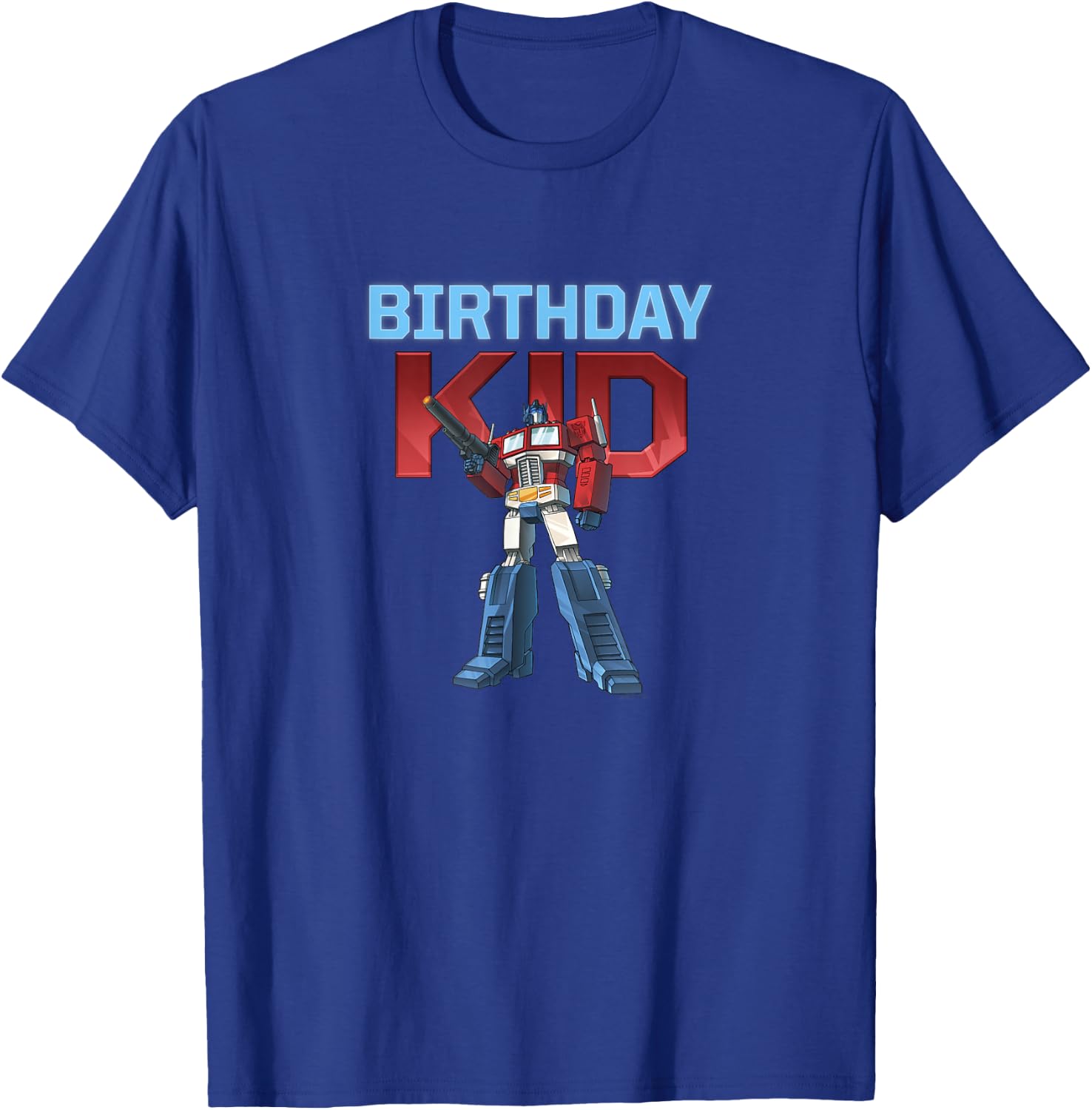 Transformers Birthday Kid Optimus Prime Battle Mood T-Shirt - T-Shirt | Royal