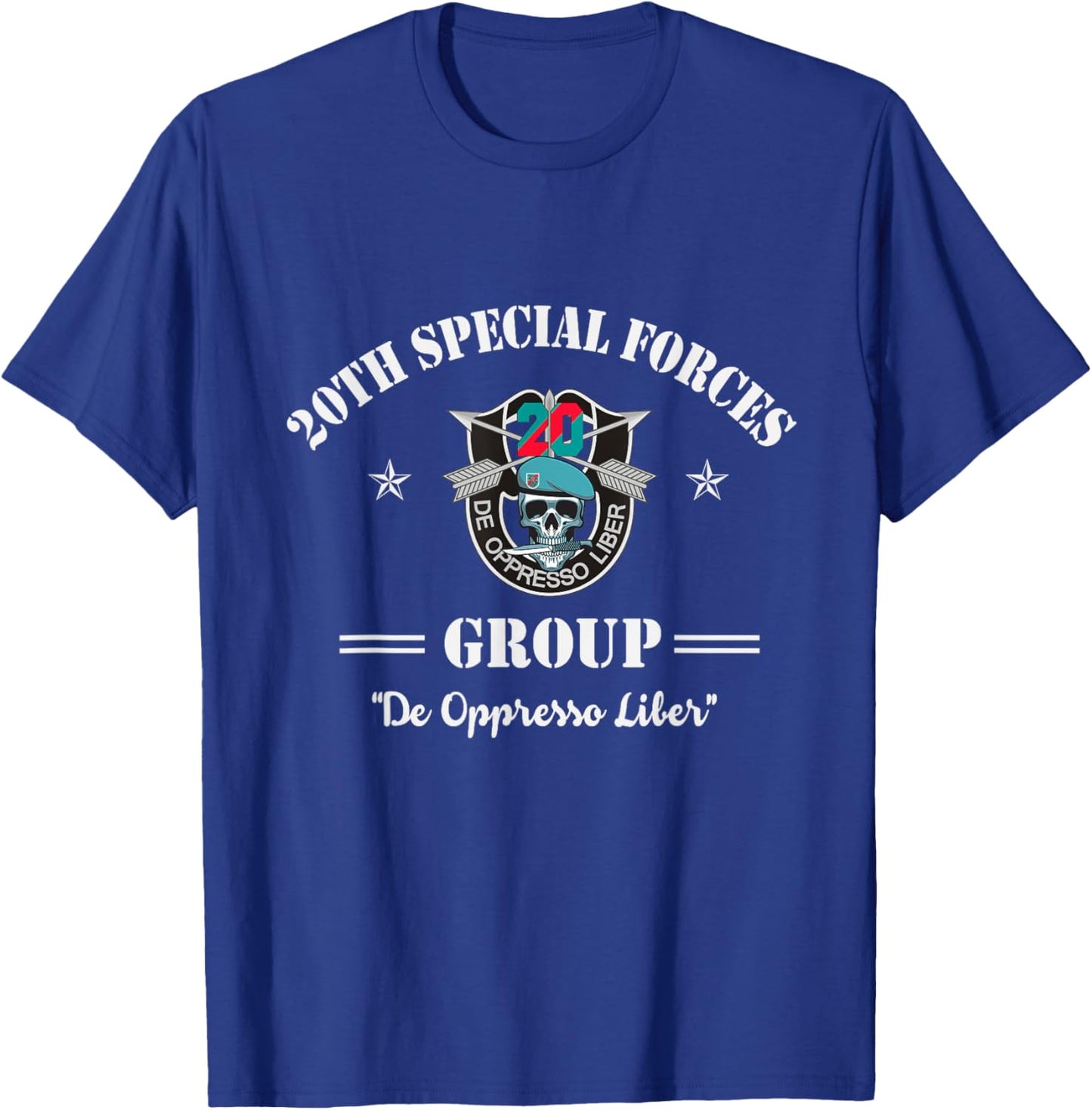 Proud 20th Special Forces Group Veteran 20th SFG 4th of July Women Men T-Shirt - T-Shirt | Royal