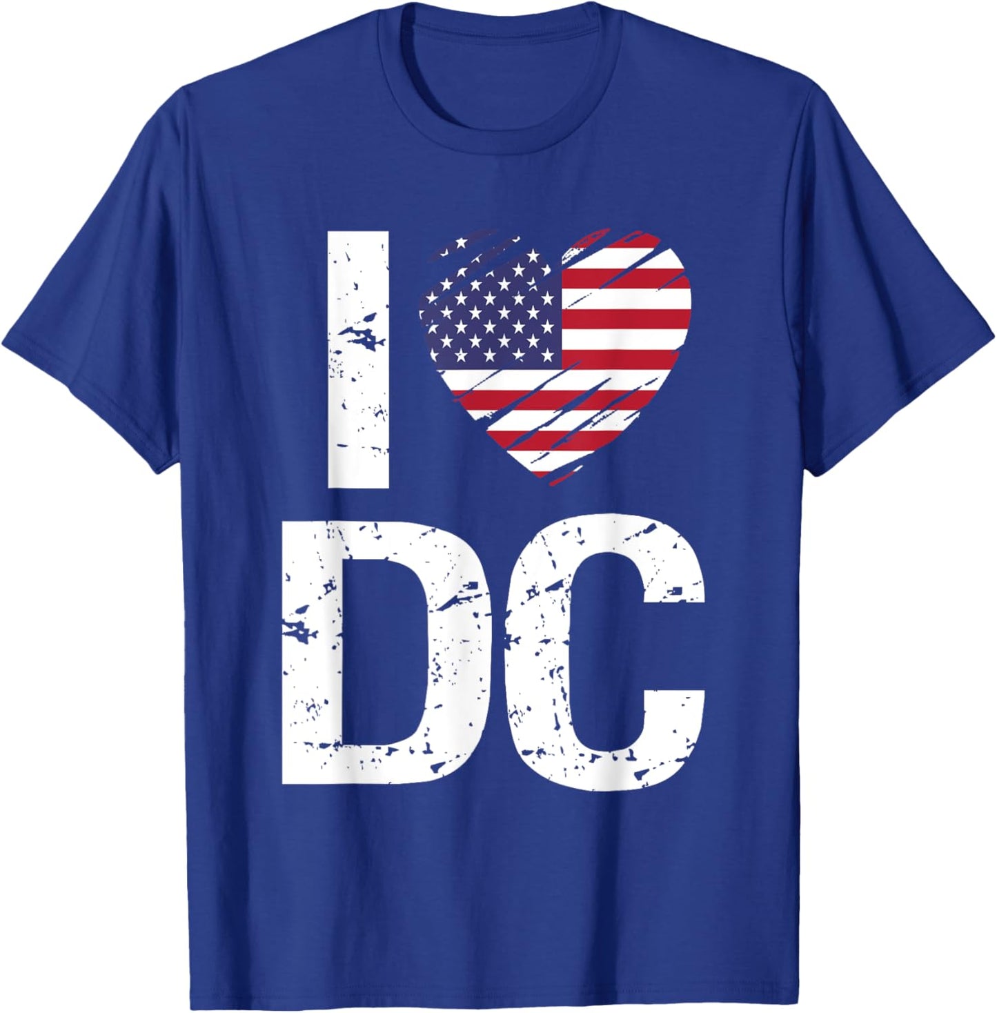 I love DC with American Flag T-Shirt - T-Shirt | Royal