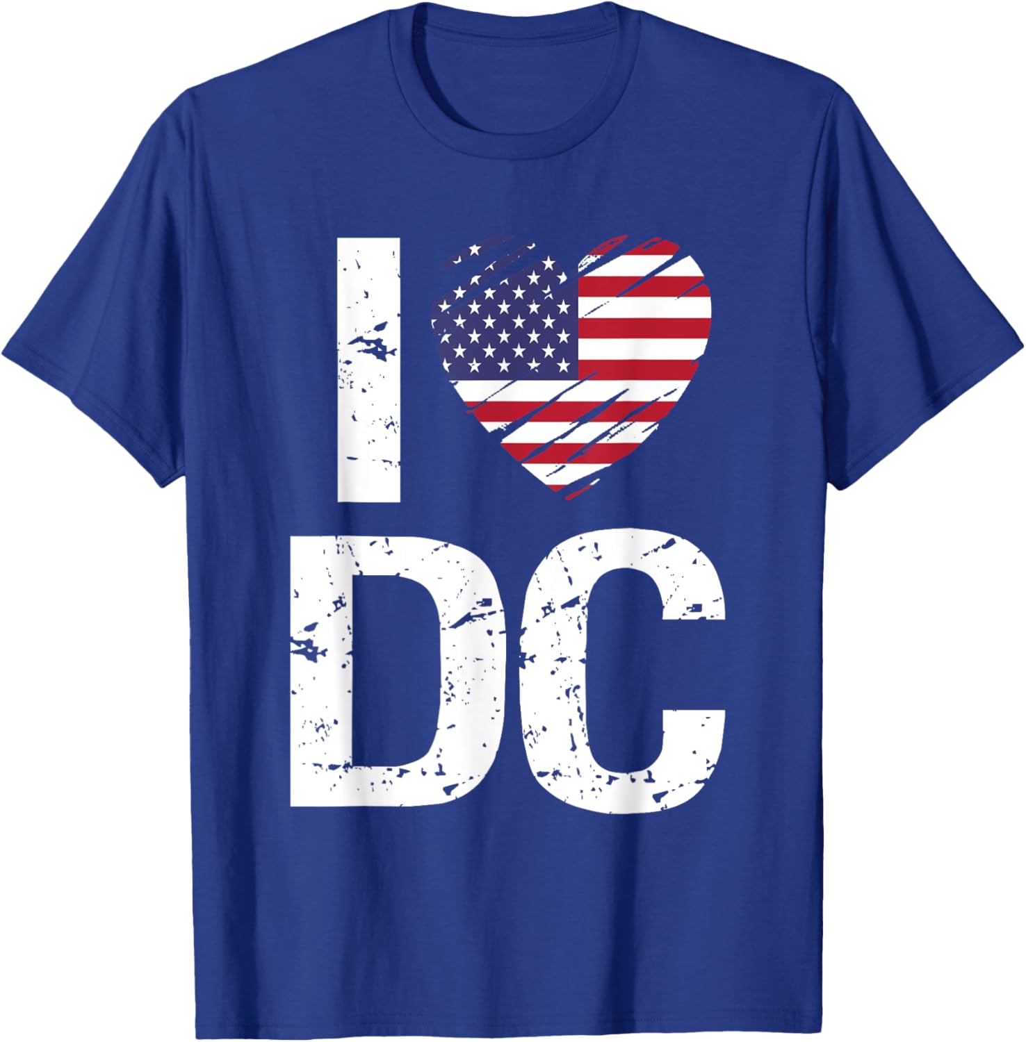 I love DC with American Flag T-Shirt - T-Shirt | Royal