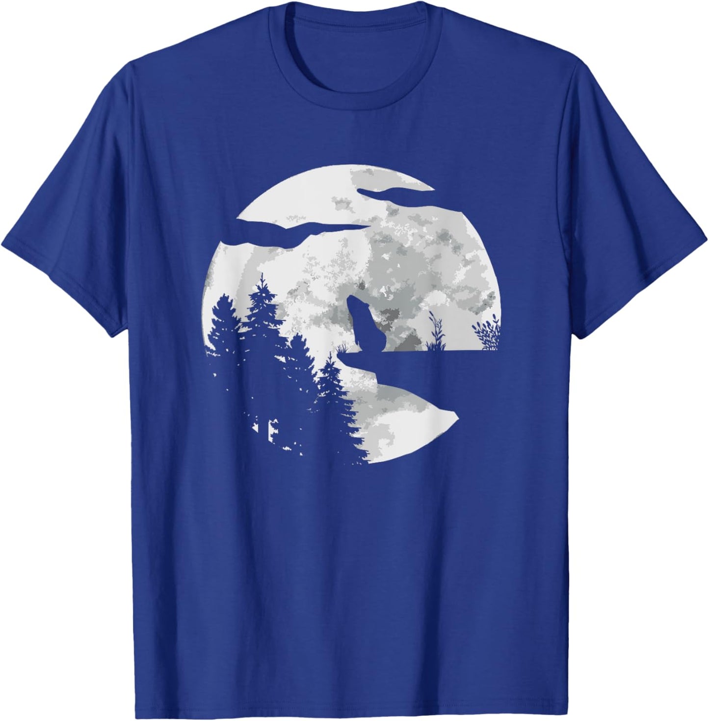 Guinea Pig Silhouette At Night With A Moon - Guinea Pig T-Shirt - T-Shirt | Royal