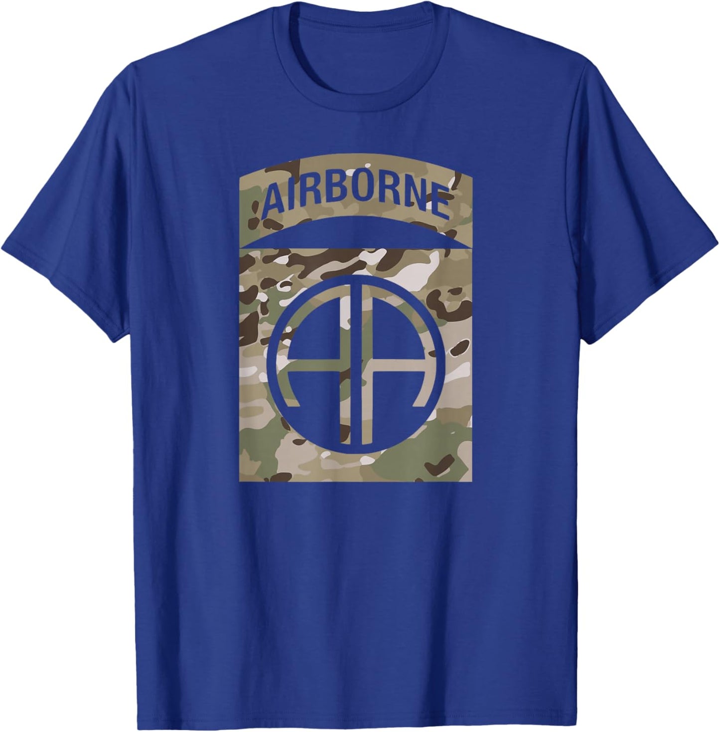 Camo 82nd Airborne Division - OCP ACU Multicam Camouflage T-Shirt - T-Shirt | Royal