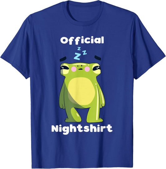 Cute Frog Sleepshirt Nightwear Nightshirt Sleep Pajama T-Shirt - T-Shirt | Royal