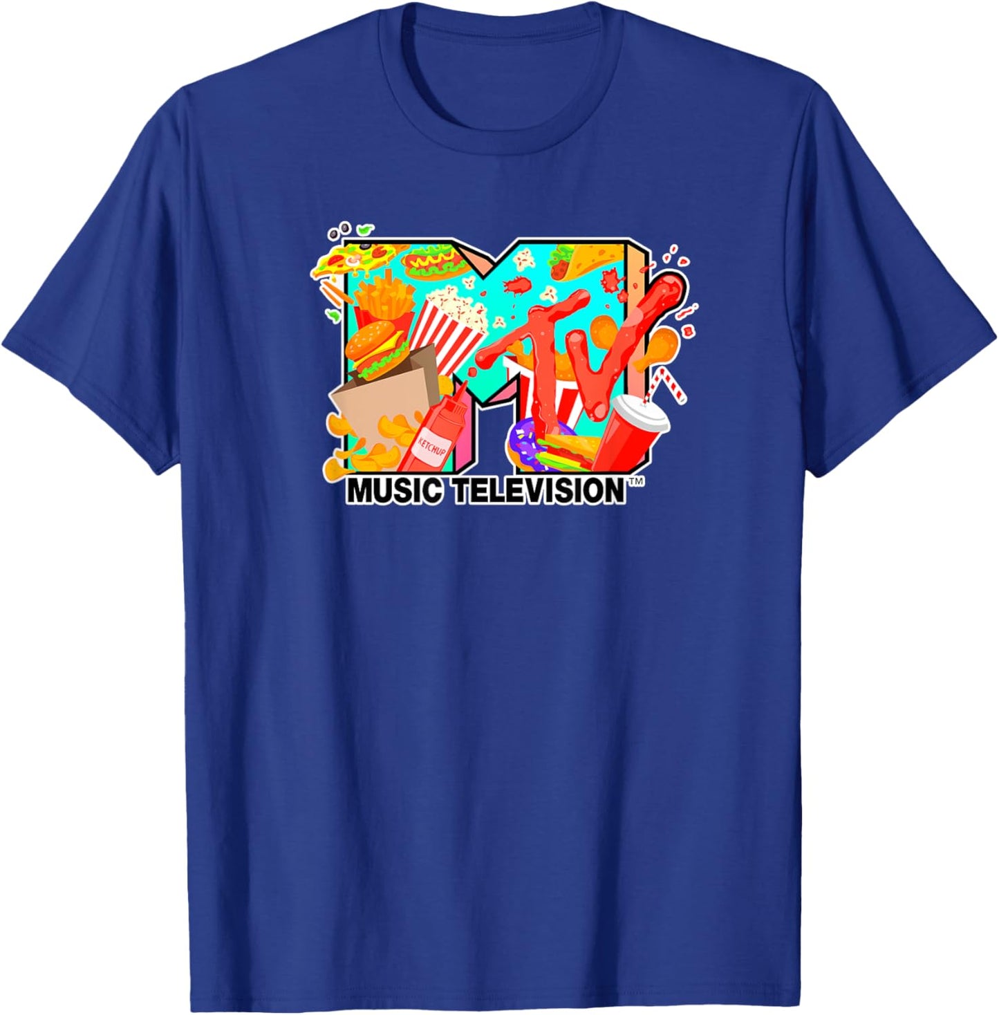Mademark x MTV - Music Television - Fast Food Lovers T-Shirt - T-Shirt | Royal