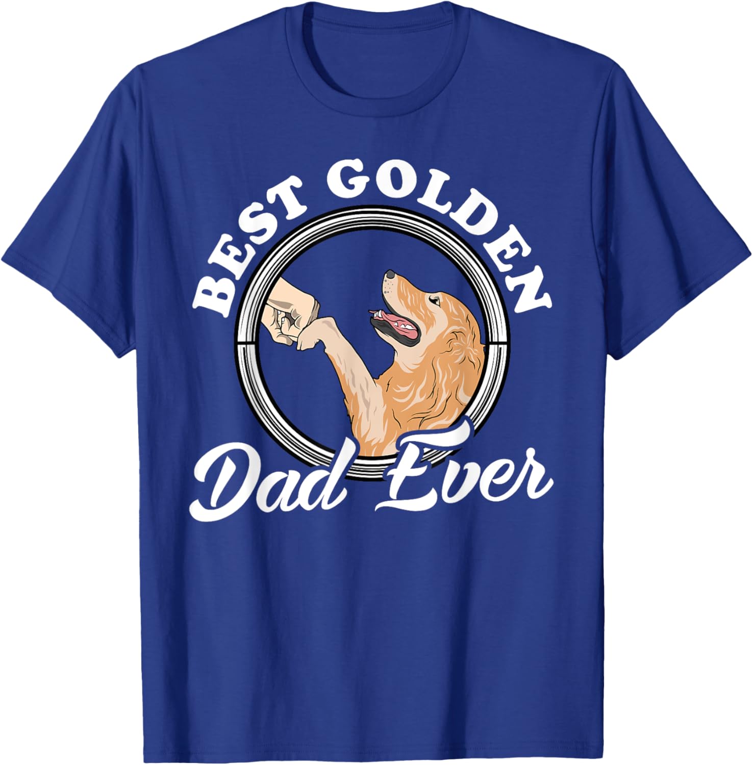 Golden Retriever Lovers Design Golden Retriever Dad T-Shirt - T-Shirt | Royal