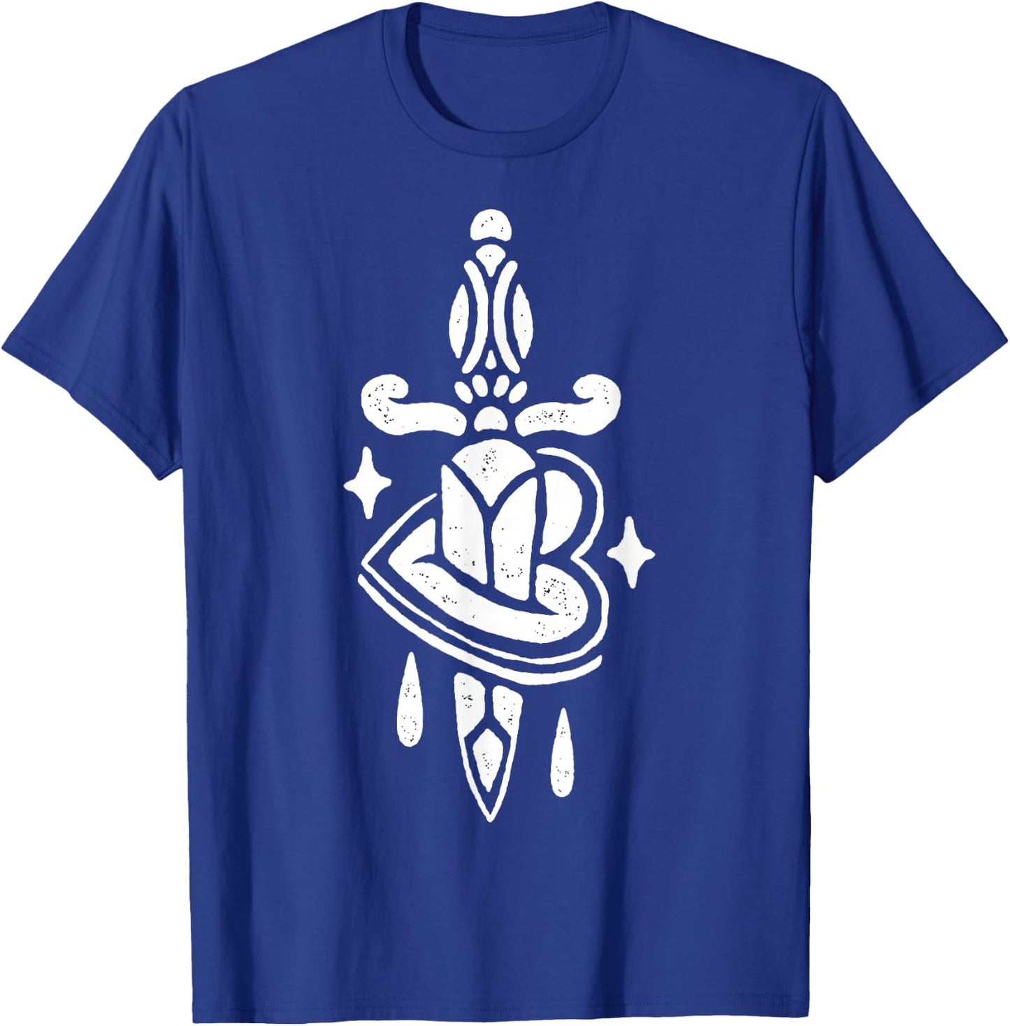 Dagger through Heart T-Shirt - T-Shirt | Royal