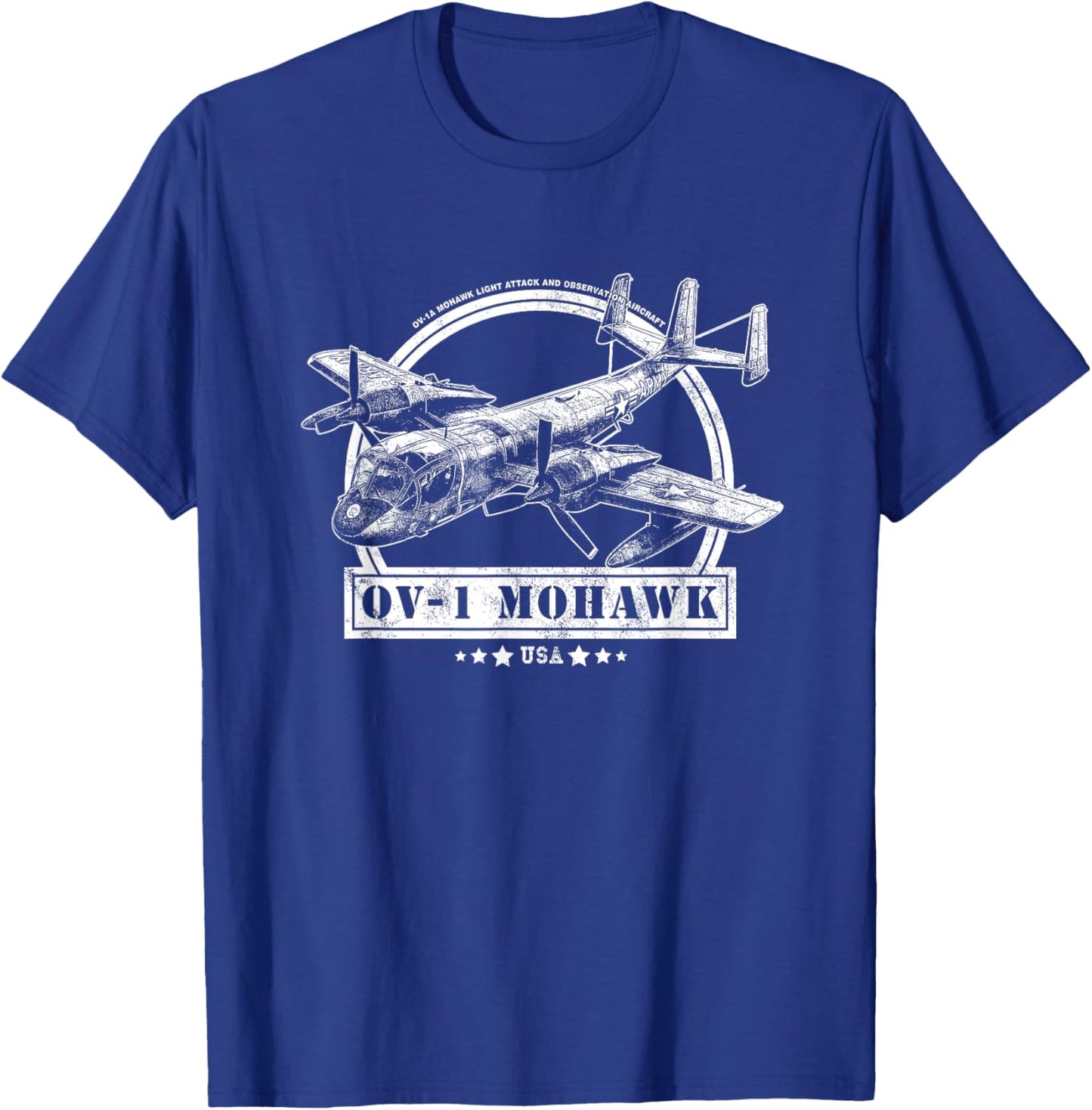 OV-1 Mohawk Aircraft T-Shirt - T-Shirt | Royal
