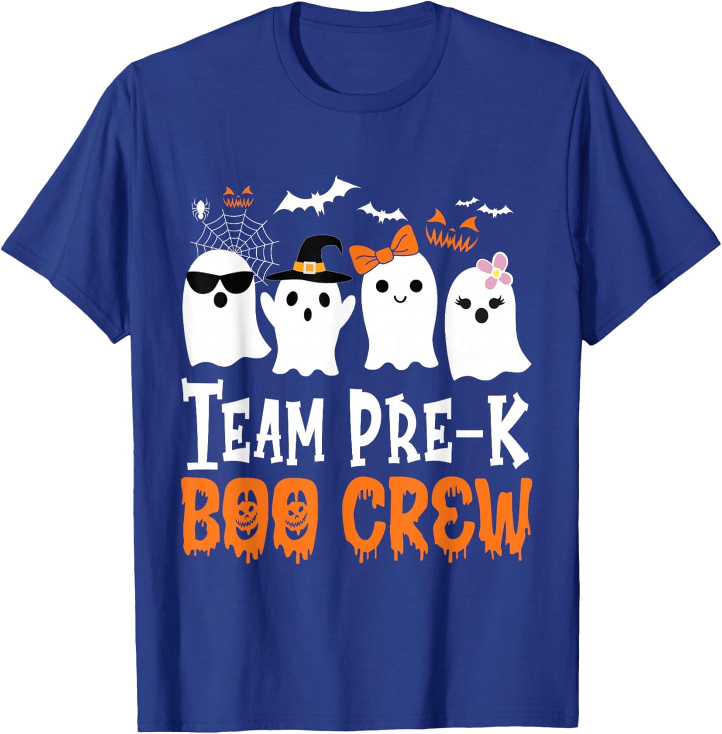 Team Preschool Boo Crew Halloween Ghost T-Shirt - T-Shirt | Royal