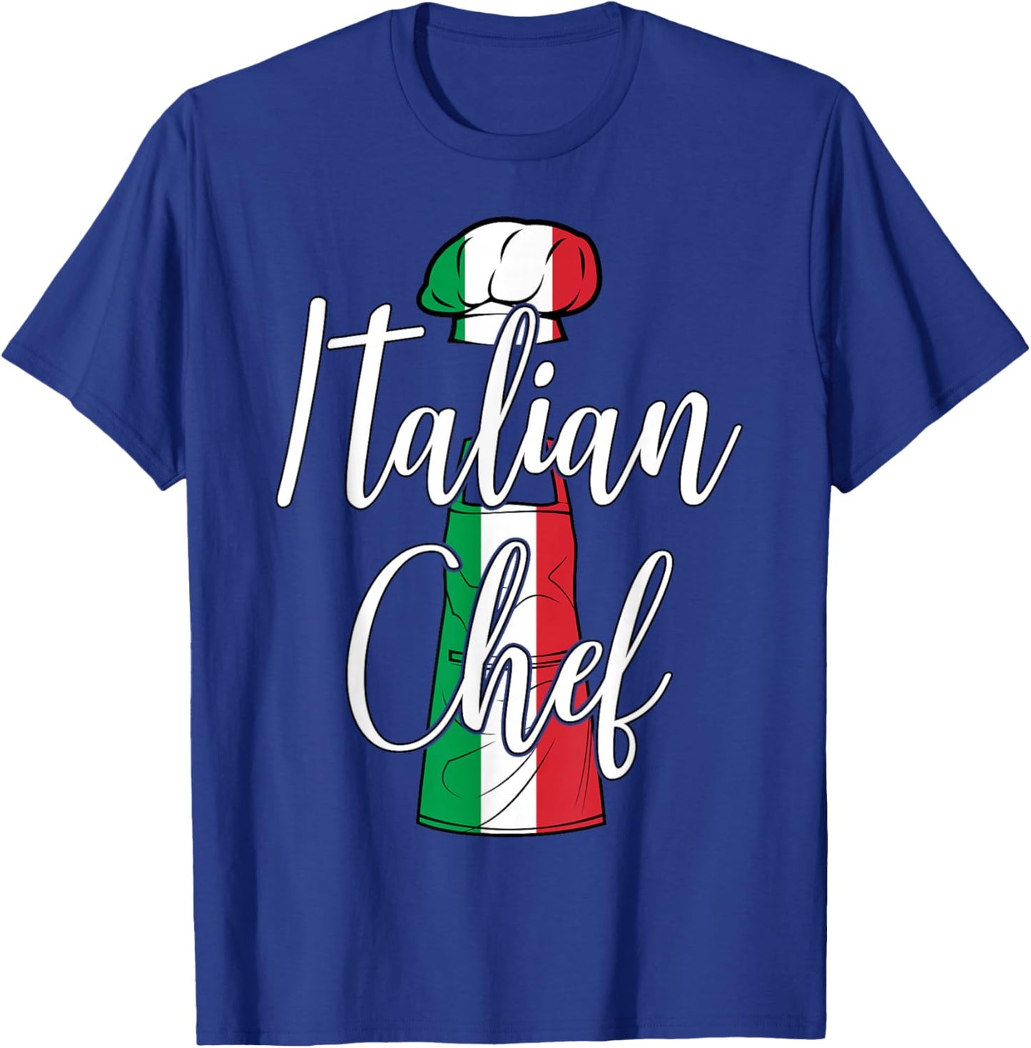 Italian Chef Cooking Funny Food Cook National Pride Flag Fun T-Shirt - T-Shirt | Royal