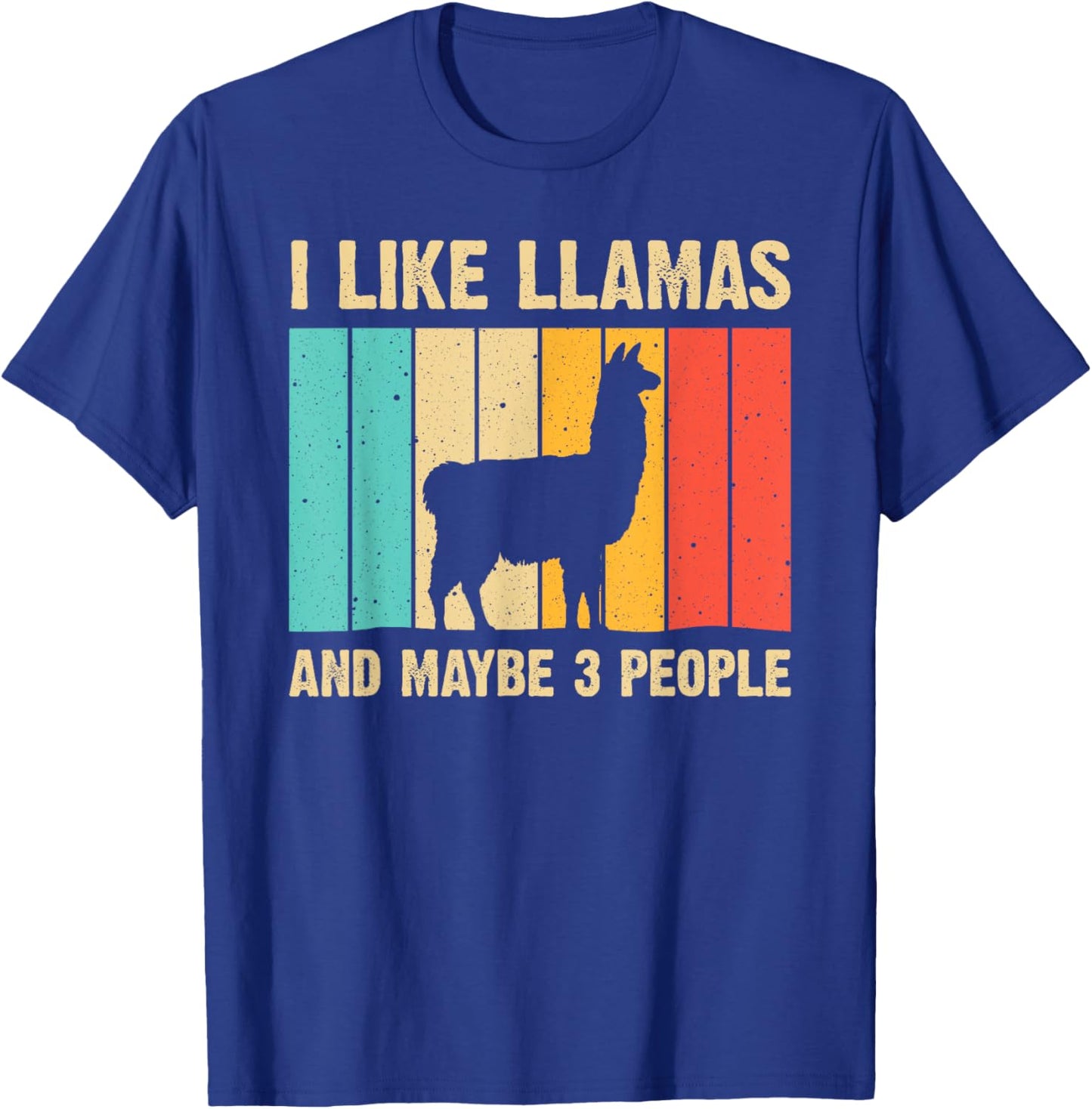 Funny Llama Design For Kids Men Women Alpaca Lover Farming T-Shirt - T-Shirt | Royal
