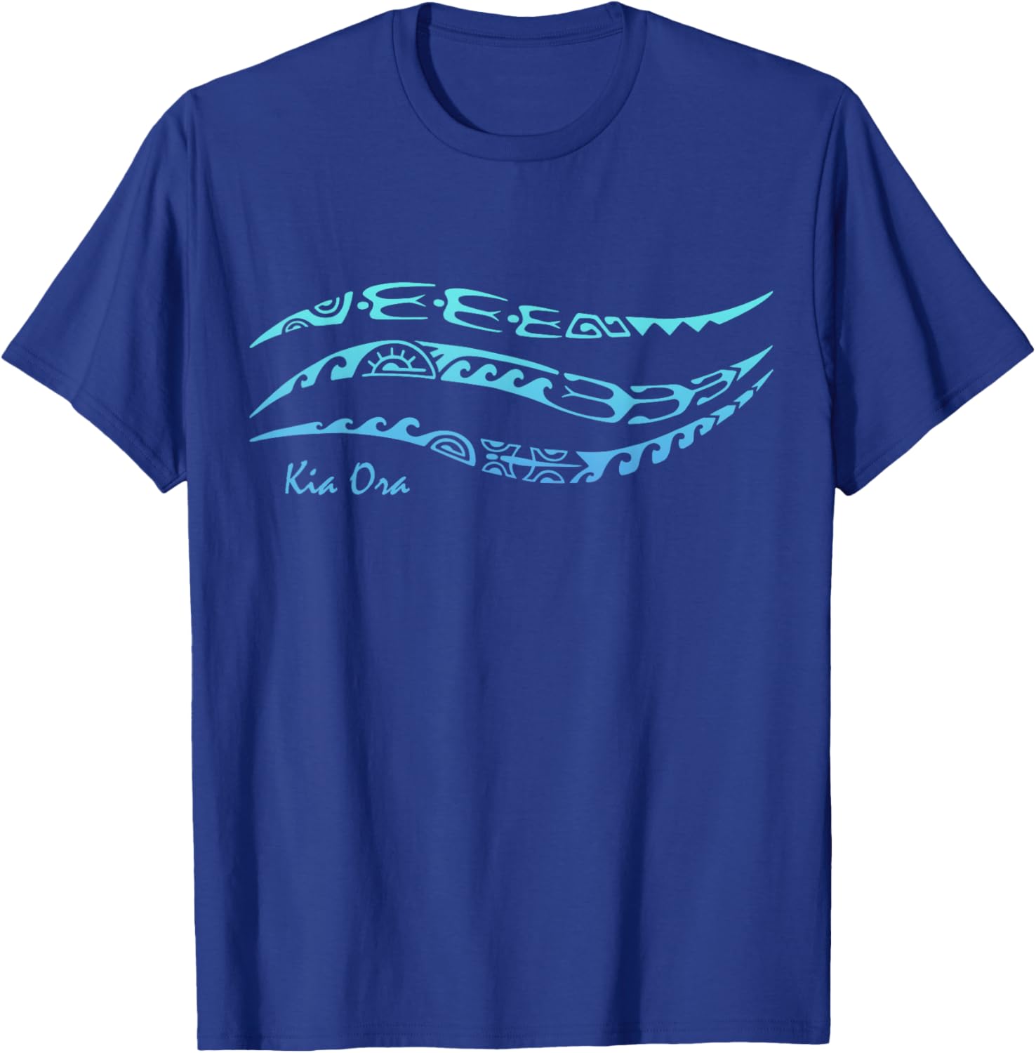 Symbol Pattern Waves Culture Maori Tribal New Zealand T-Shirt - T-Shirt | Royal