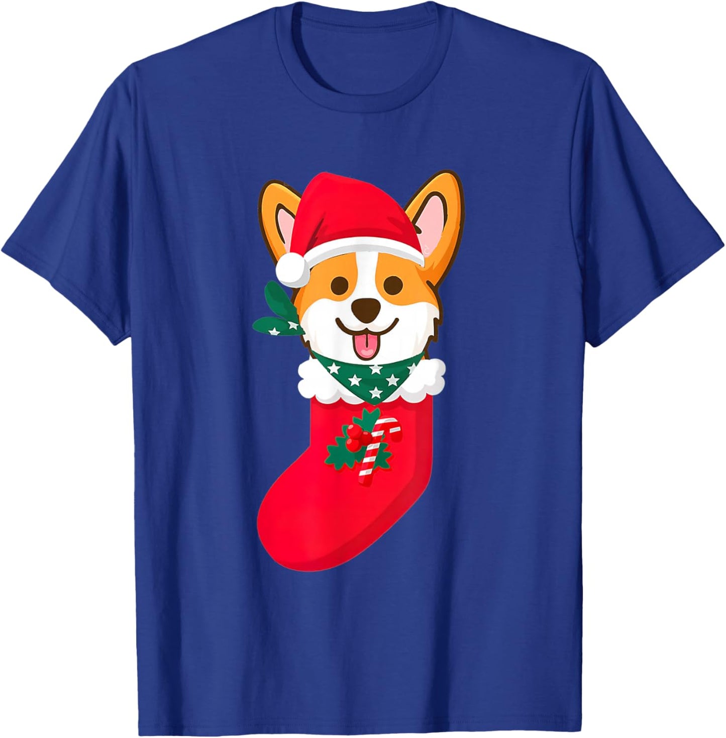 Cute Christmas Corgi Surprise Sift In The Sock Corgi Xmas T-Shirt - T-Shirt | Royal