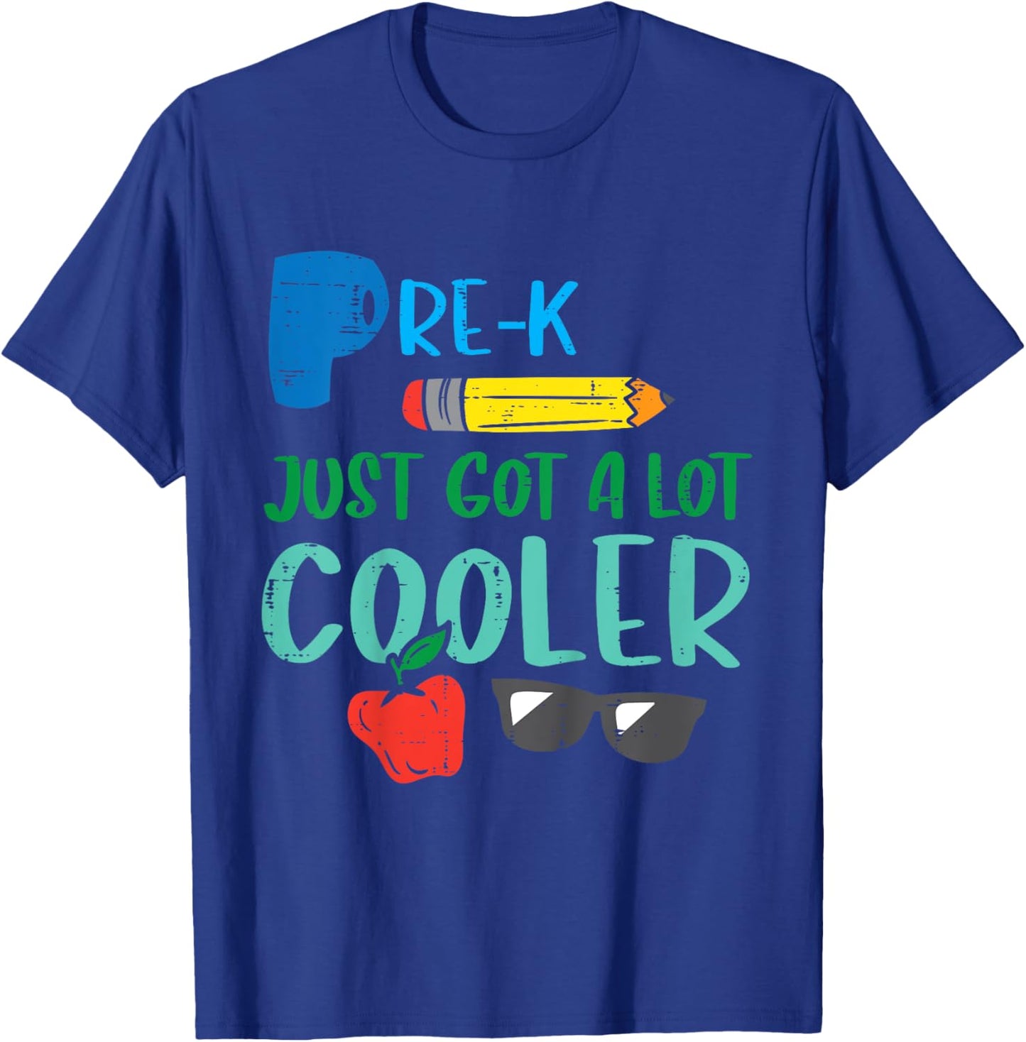 Kids Pre K Just Got Cooler First Day Of Prek Pre Kindergarten Boy T-Shirt - T-Shirt | Royal
