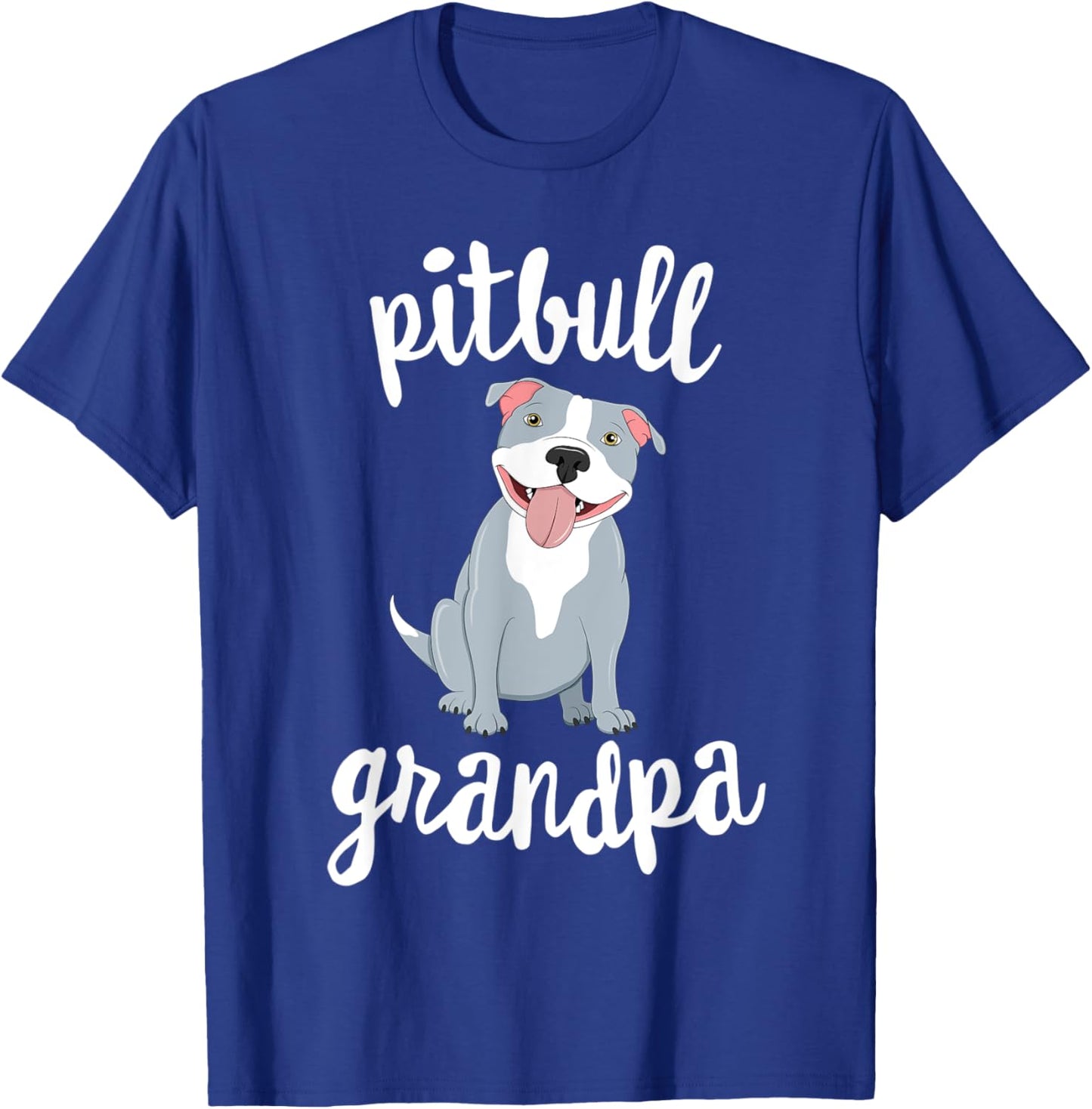 Pitbull Grandpa Pawpa Dog Grandparents Grand Paw Men Women Kids T-Shirt - T-Shirt | Royal