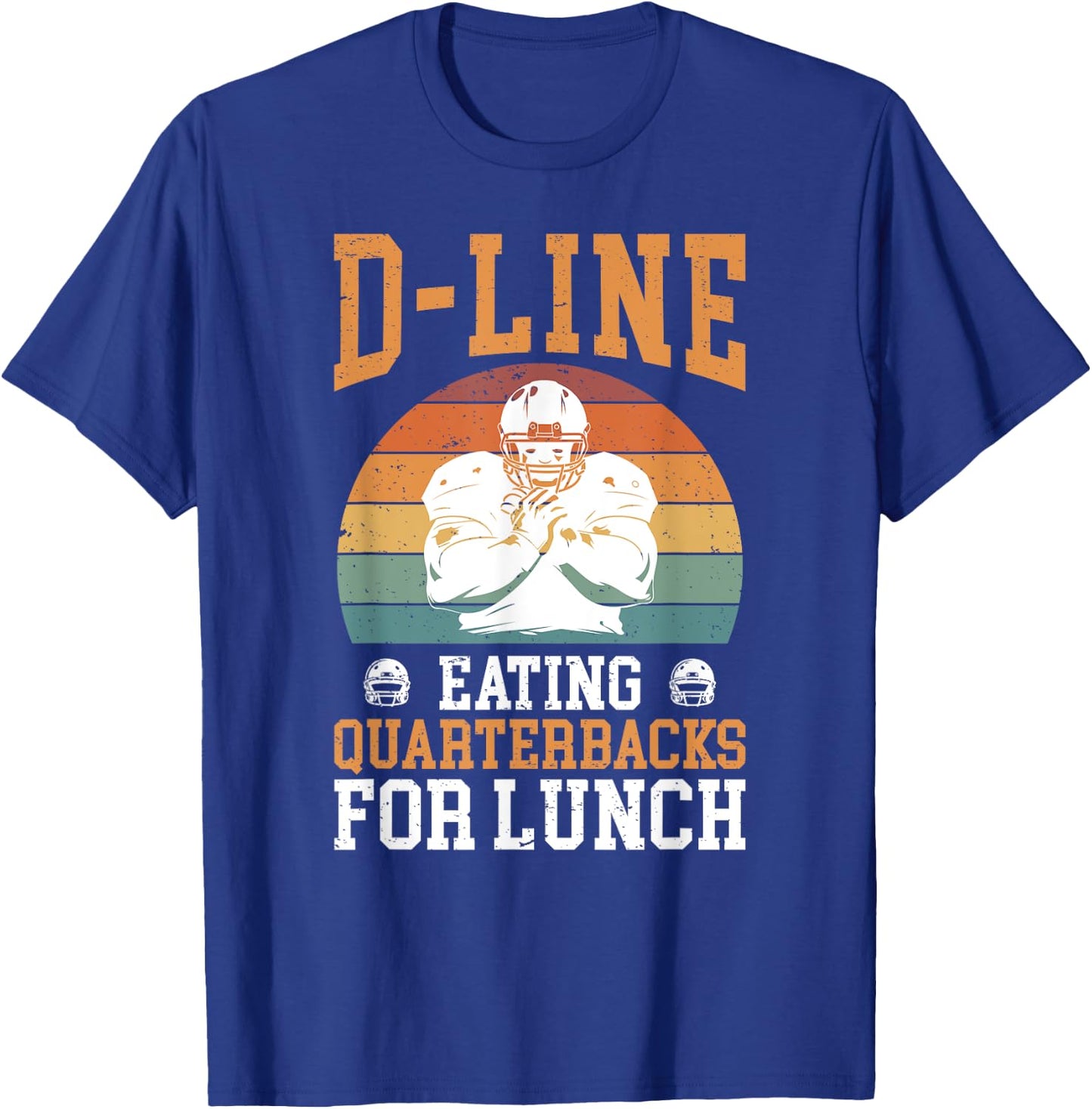 Funny D-Line D-Lineman Football Defensive Lineman Football T-Shirt - T-Shirt | Royal
