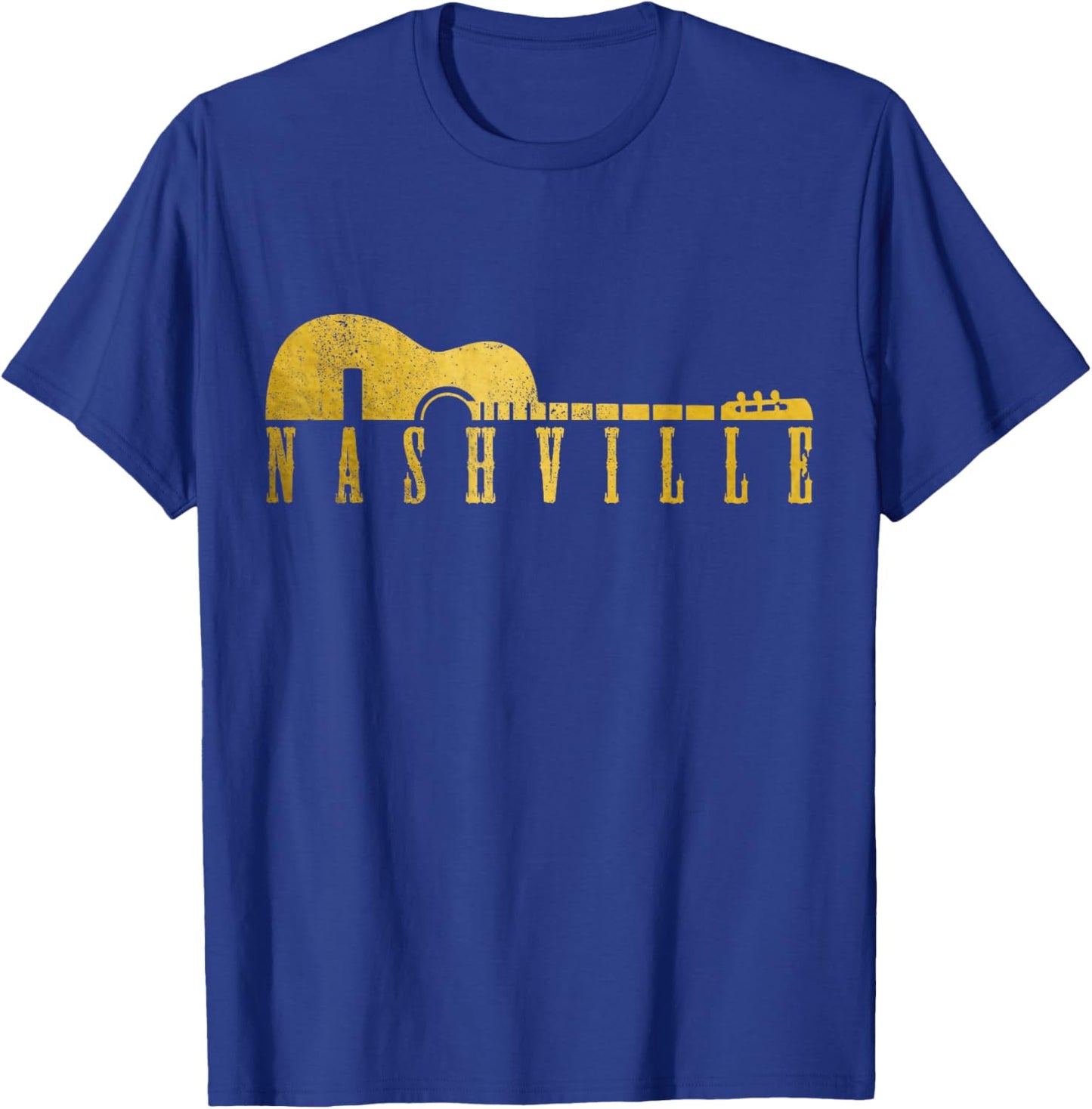 Nashville Tennessee Country Music City Guitar Vintage Nash T-Shirt - T-Shirt | Royal