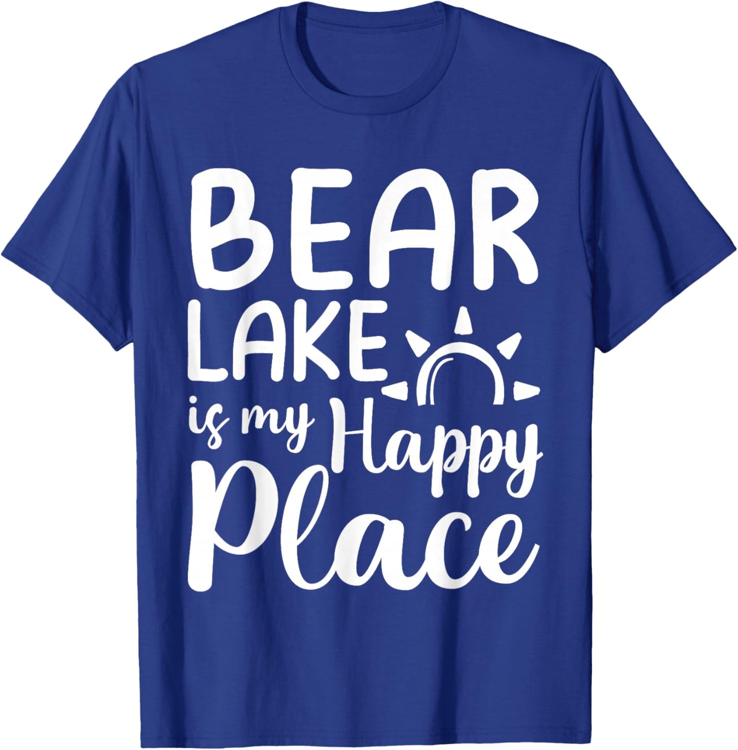 Bear Lake Is My Happy Place - Camping Nature Outdoor Lake T-Shirt - T-Shirt | Royal