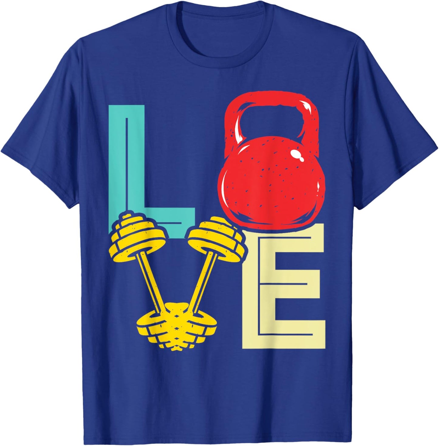 Love Weightlifting Funny Valentine's Day Vintage Fitness Gym T-Shirt - T-Shirt | Royal