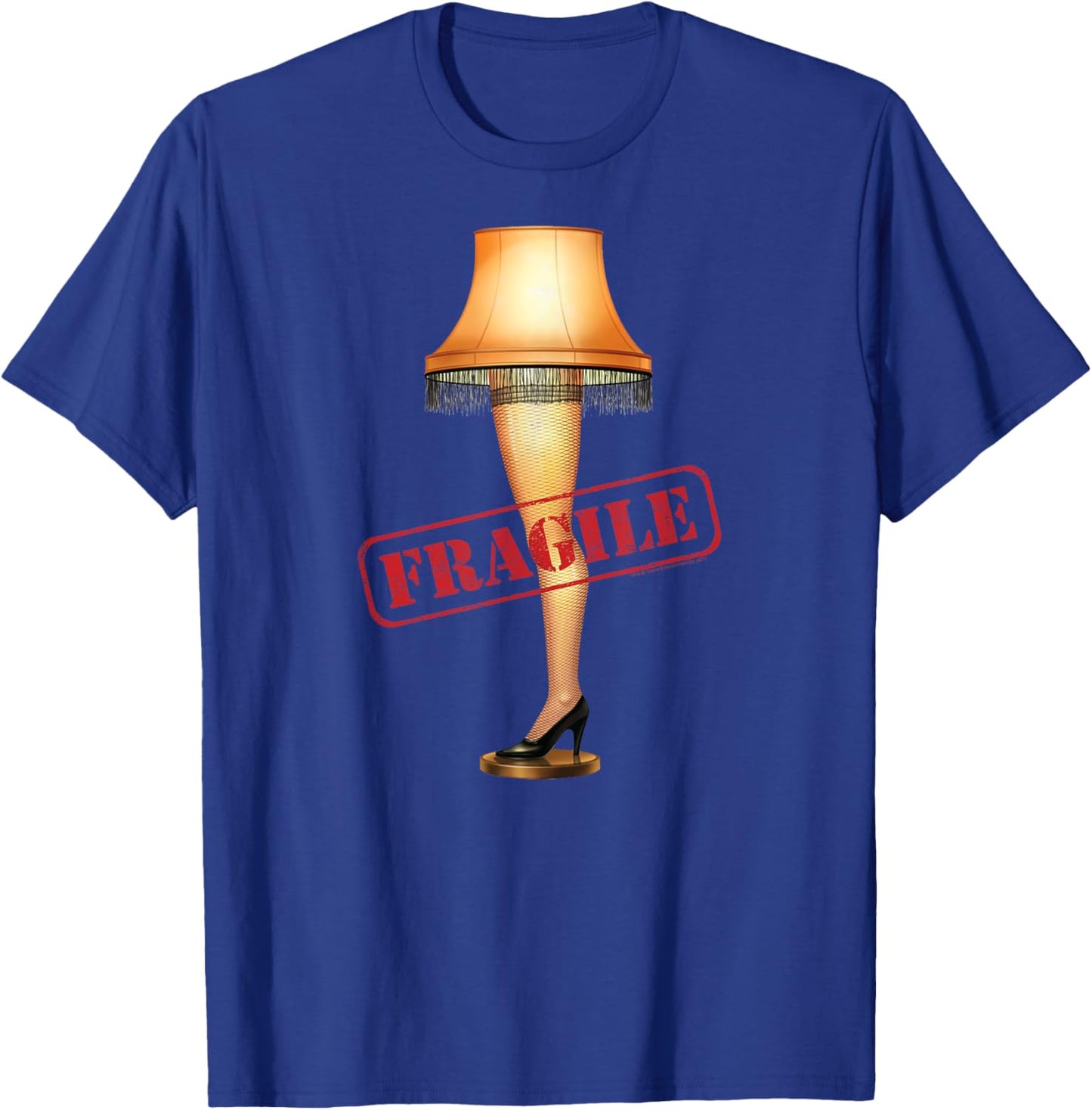 A Christmas Story Fragile Stamp Leg Lamp Funny Holiday T-Shirt - T-Shirt | Royal