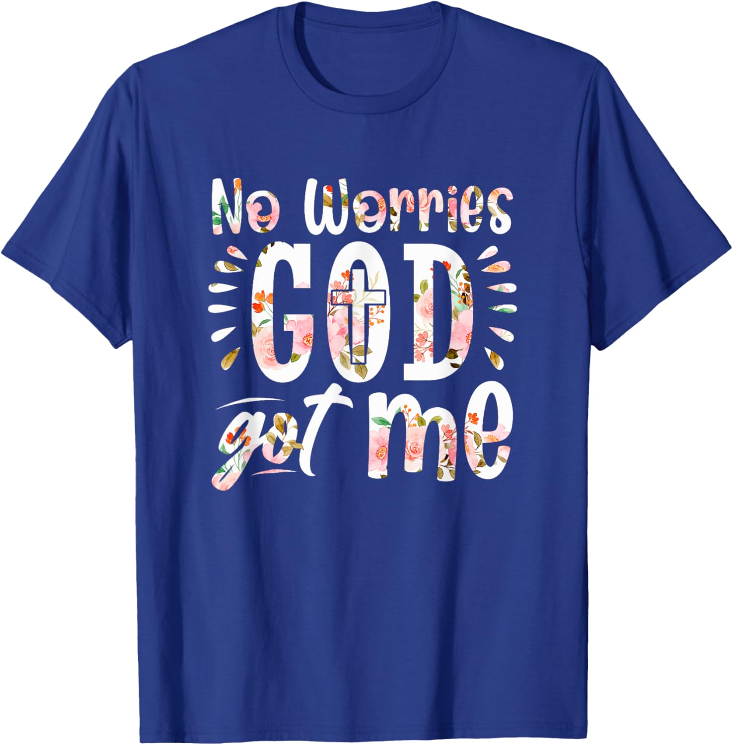 No Worries, God-Got Me African American Christian T-Shirt - T-Shirt | Royal