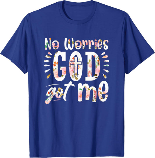 No Worries, God-Got Me African American Christian T-Shirt - T-Shirt | Royal