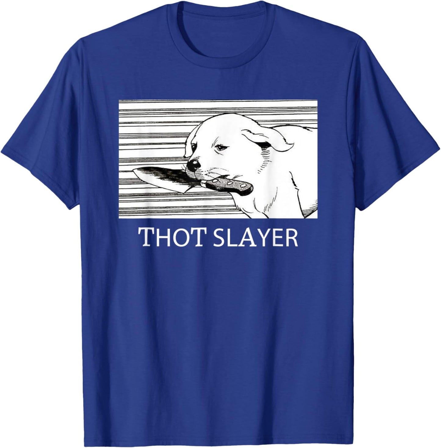 Funny Thot Slayer Apparel Love Dog T-Shirt - T-Shirt | Royal