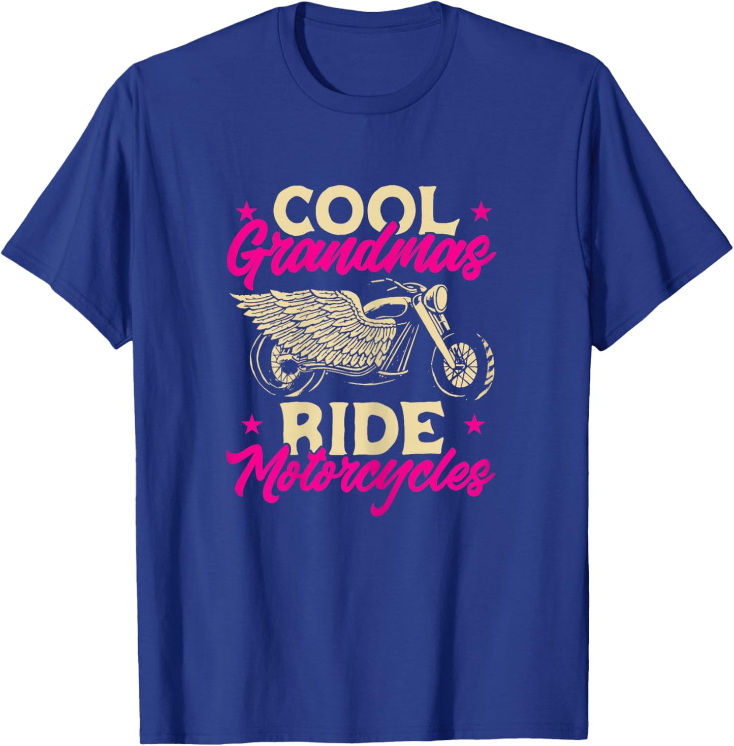 Grandmas Ride Motorcycles Funny Biker Granny T-Shirt - T-Shirt | Royal