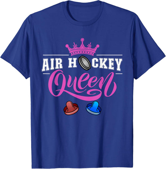 Air Hockey Queen Design For Air Hockey Lovers T-Shirt - T-Shirt | Royal