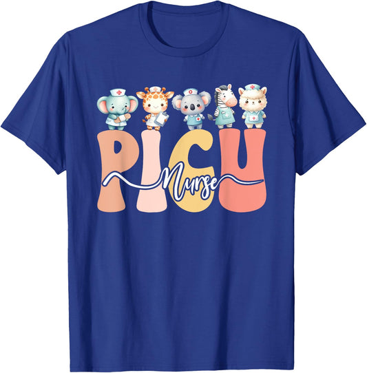 Adorable PICU Nurse - Pediatric Intensive Care Unit T-Shirt - T-Shirt | Royal