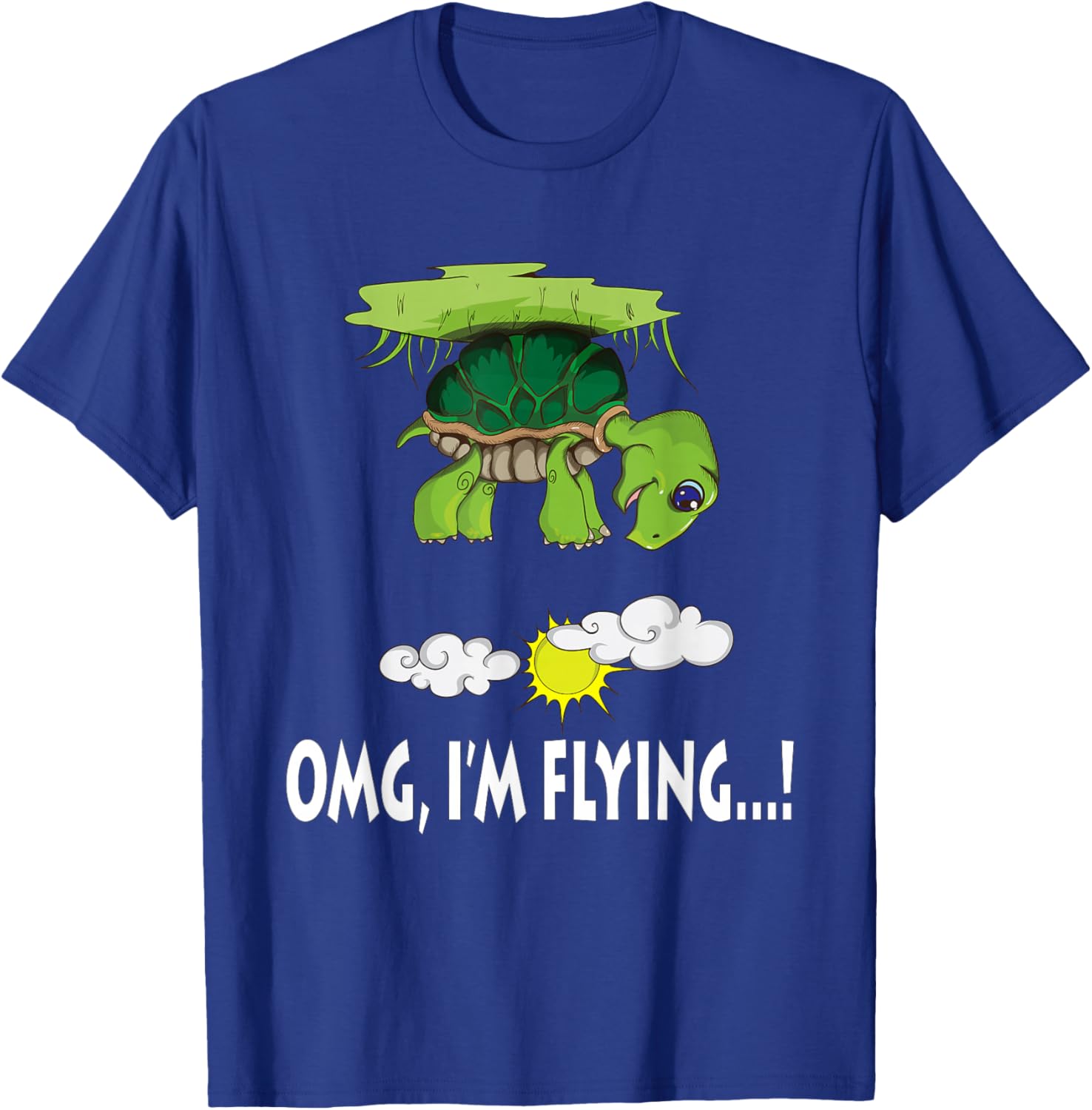 Flying turtle OMG I'm Flying T-Shirt - T-Shirt | Royal