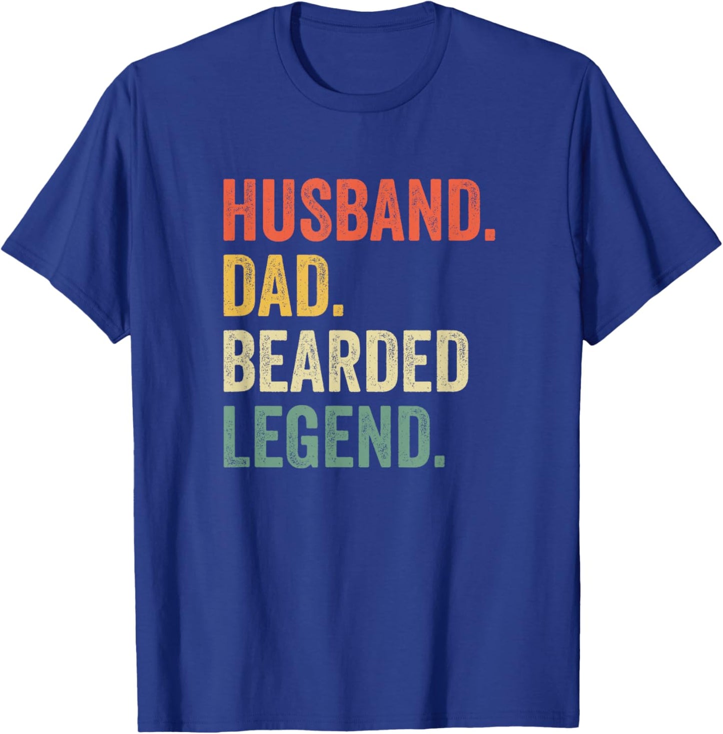 Funny Bearded Husband Dad Beard Legend Vintage T-Shirt - T-Shirt | Royal