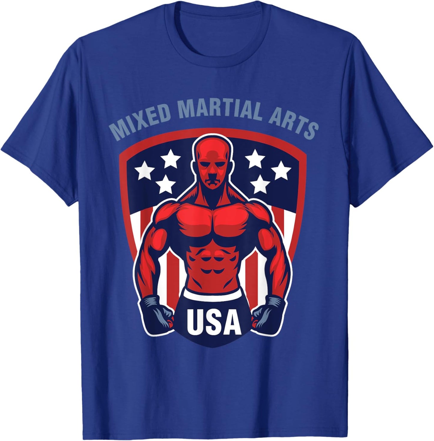 MMA USA Support the Team Shirt USA Flag Mixed Martial Arts T-Shirt - T-Shirt | Royal