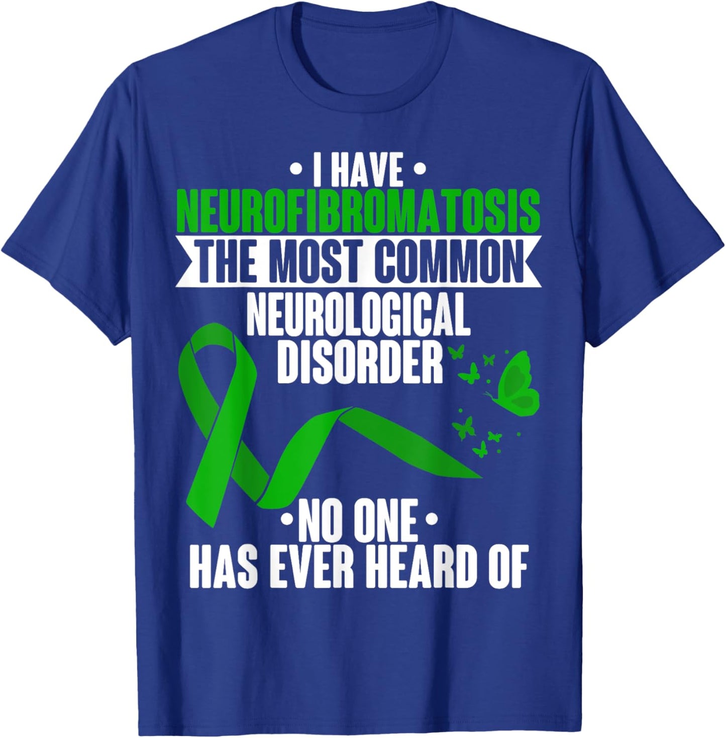 Neurofibromatosis Awareness Neurological Disorder Ribbon T-Shirt - T-Shirt | Royal