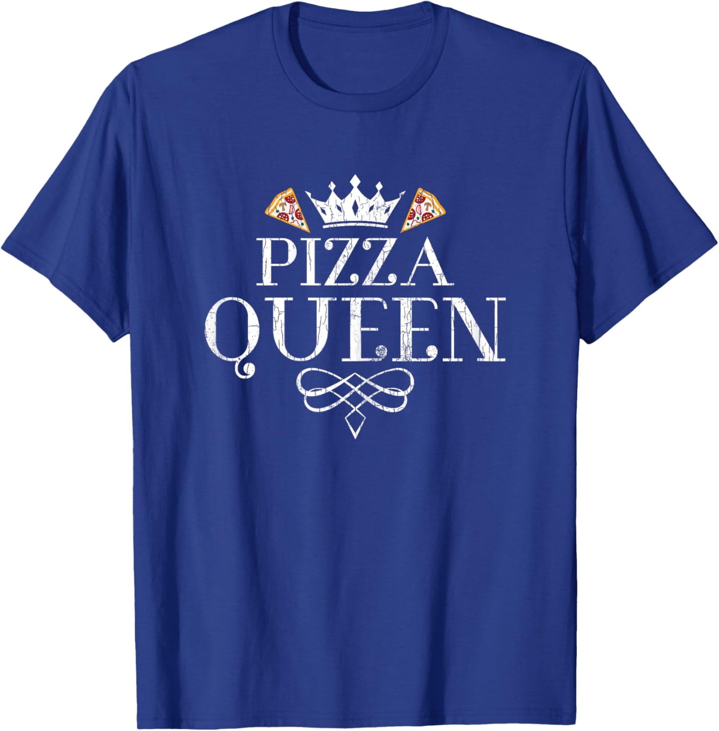 Pizza Queen Funny Eater Graphic T-Shirt - T-Shirt | Royal