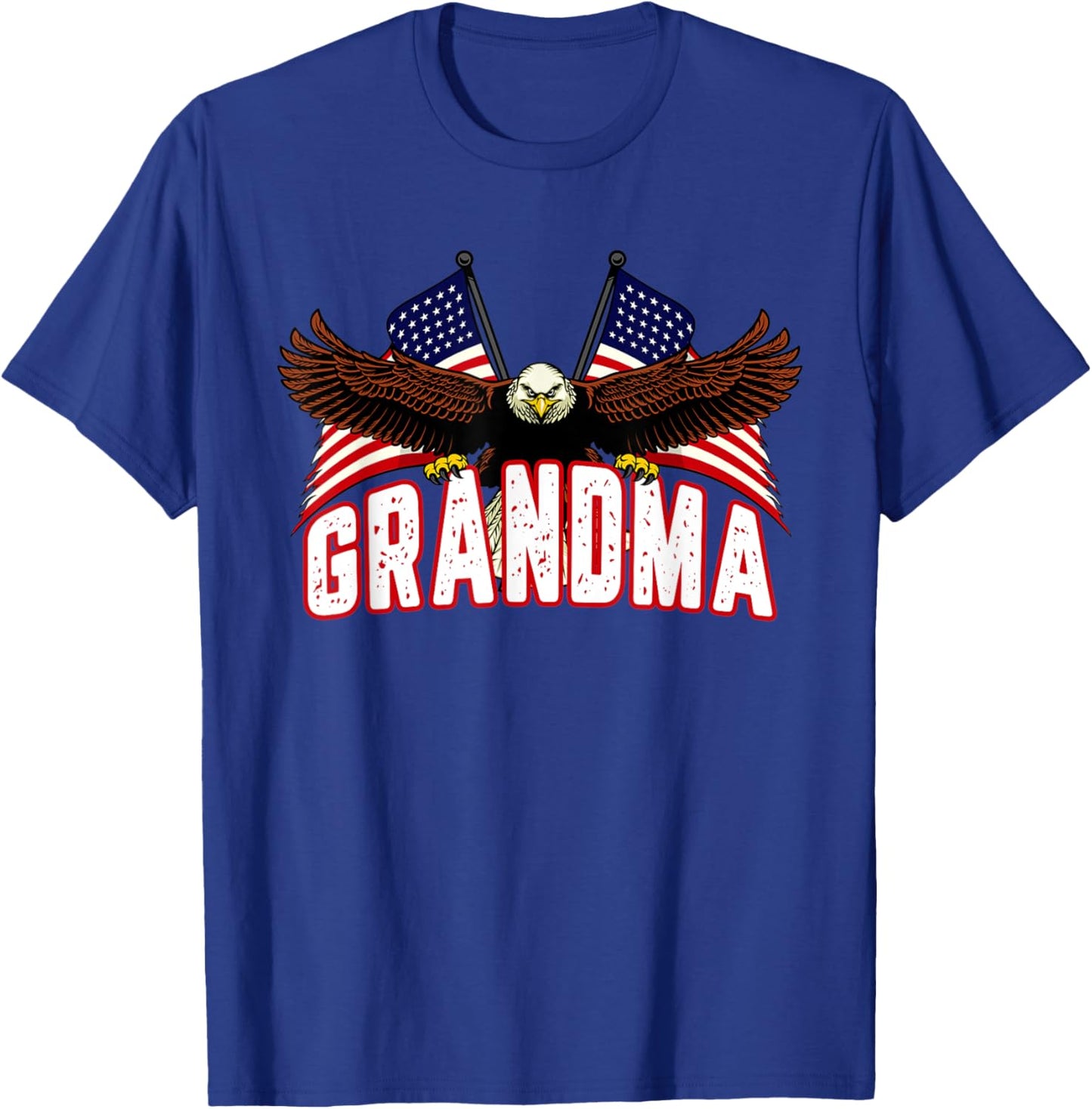 Retro Grandma American Flag Bald Eagle Patriotic 4th of July Men T-Shirt - T-Shirt | Royal