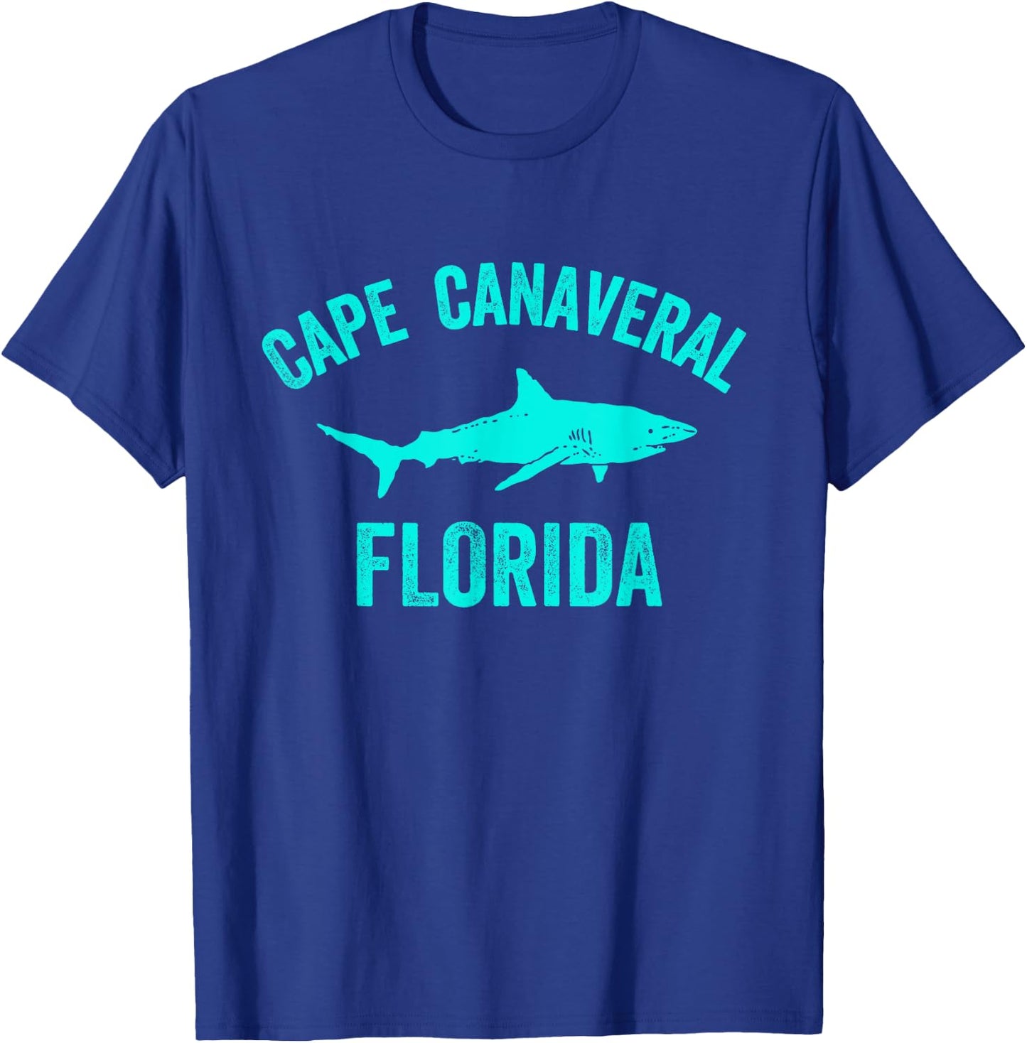 Cape Canaveral Florida Shark Shirt | Cape Canaveral Shark T-Shirt - T-Shirt | Royal