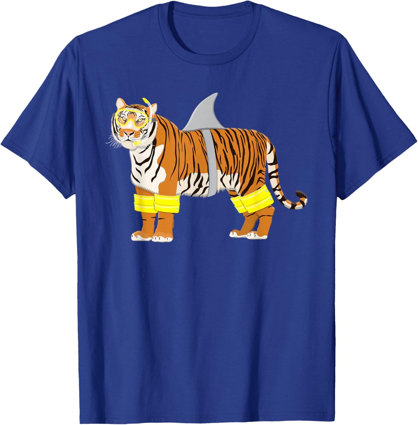 Tiger Shark Tiger Dresses Like Shark Funny Animal Pun T-Shirt - T-Shirt | Royal