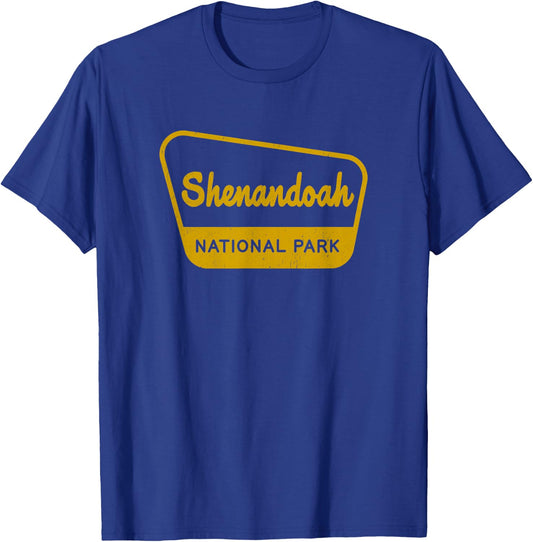 Shenandoah National Park Vintage Inspired Sign Graphic T-Shirt - T-Shirt | Royal