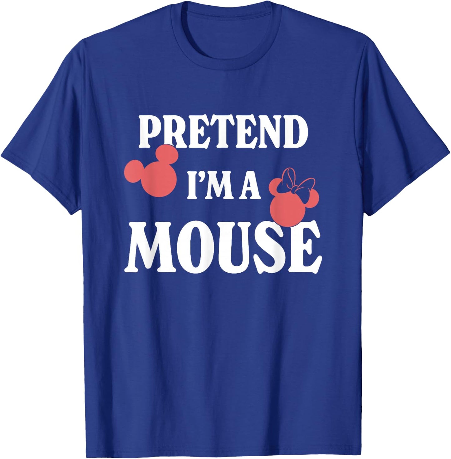 Disney Mickey And Friends Pretend I'm A Mouse Chest Logo T-Shirt - T-Shirt | Royal