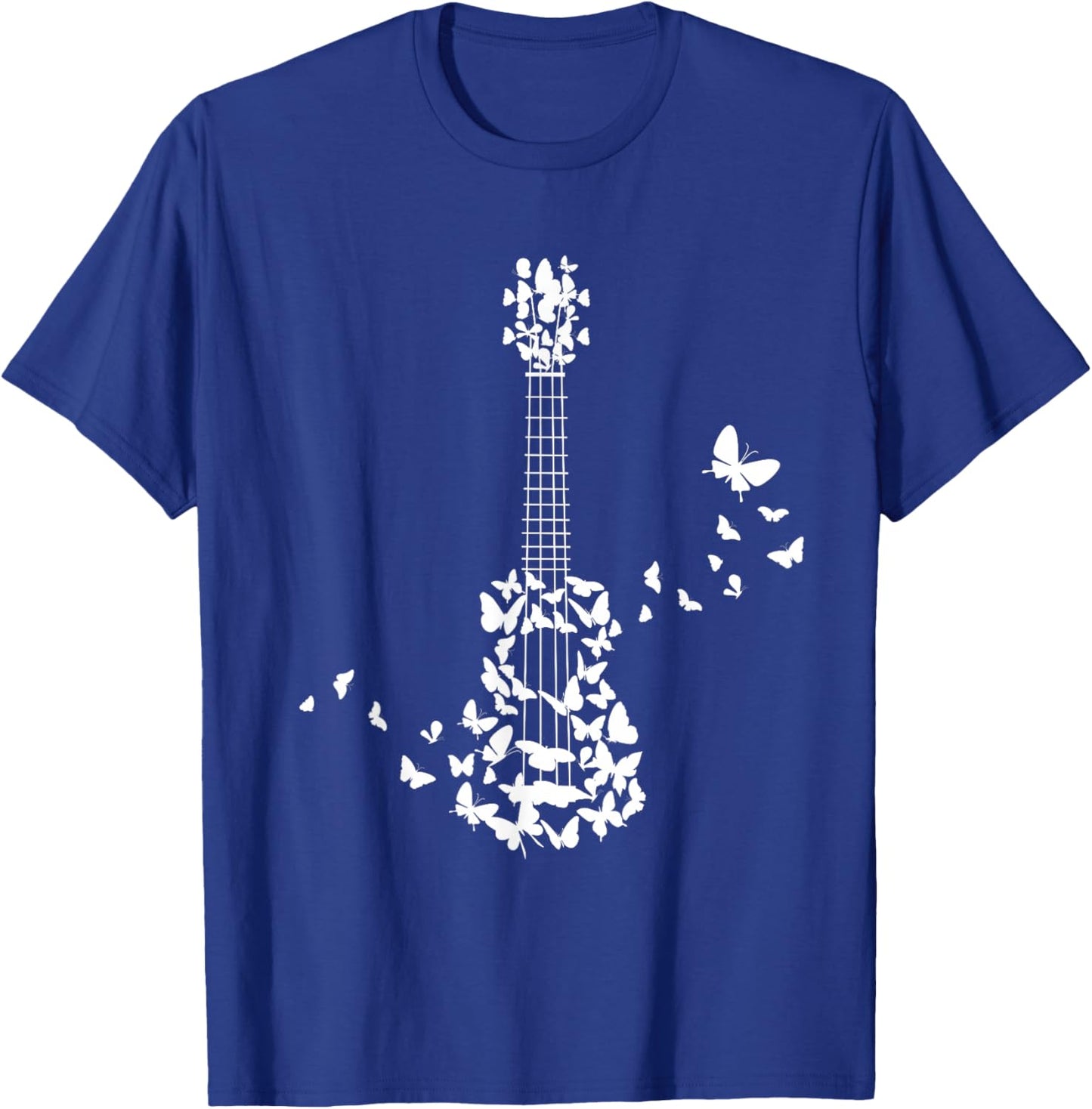 Ukulele With Butterflies T-Shirt - T-Shirt | Royal