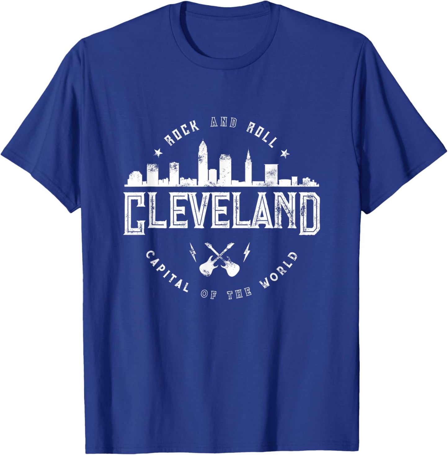 Rock and Roll Guitars Cleveland T-Shirt - T-Shirt | Royal