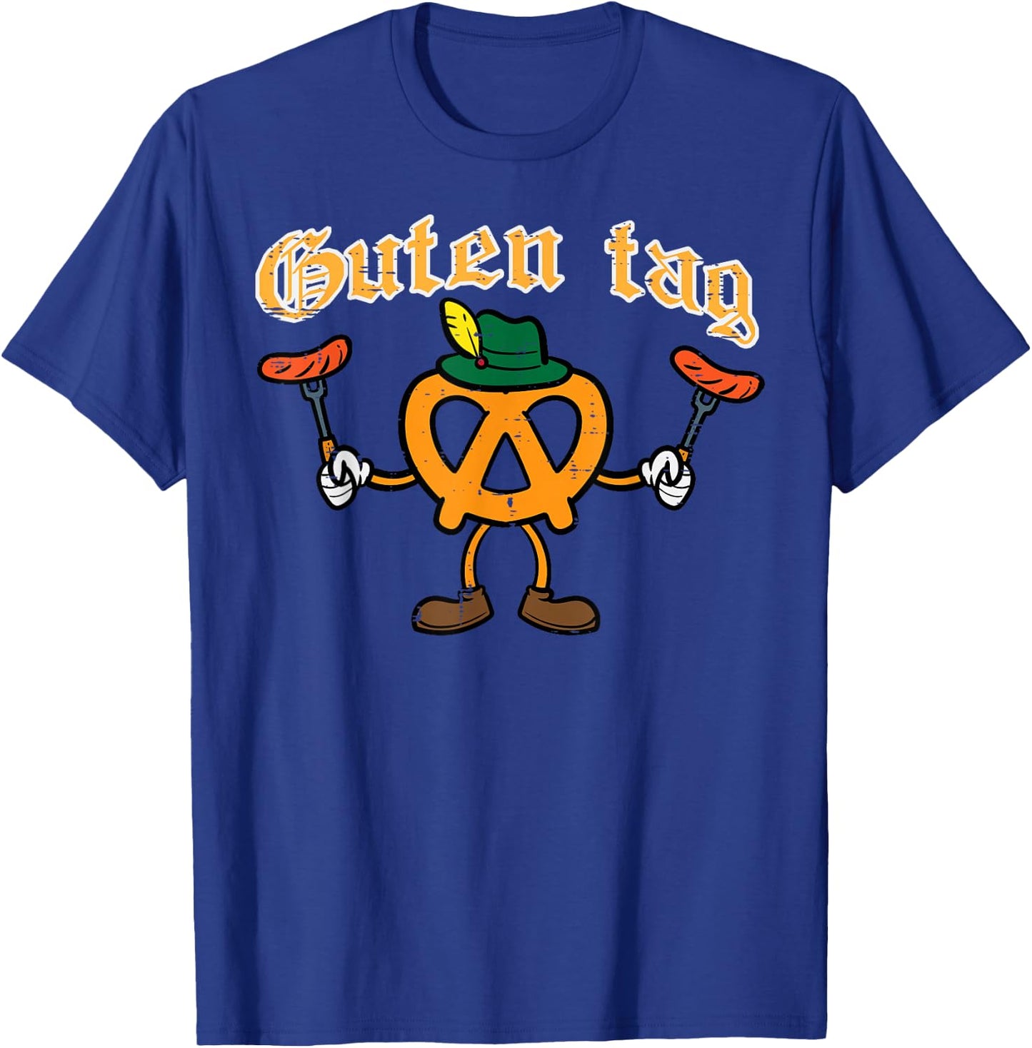 Oktoberfest Guten Tag Pretzel Sausages German Kids Men Women T-Shirt - T-Shirt | Royal