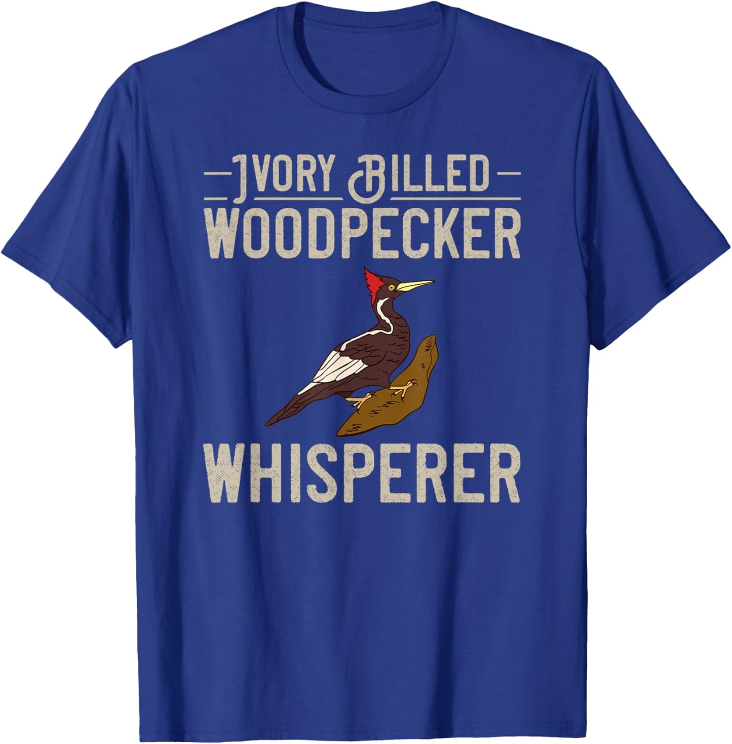 Ivory Billed Woodpecker Bird Feeder House Birdwatching T-Shirt - T-Shirt | Royal