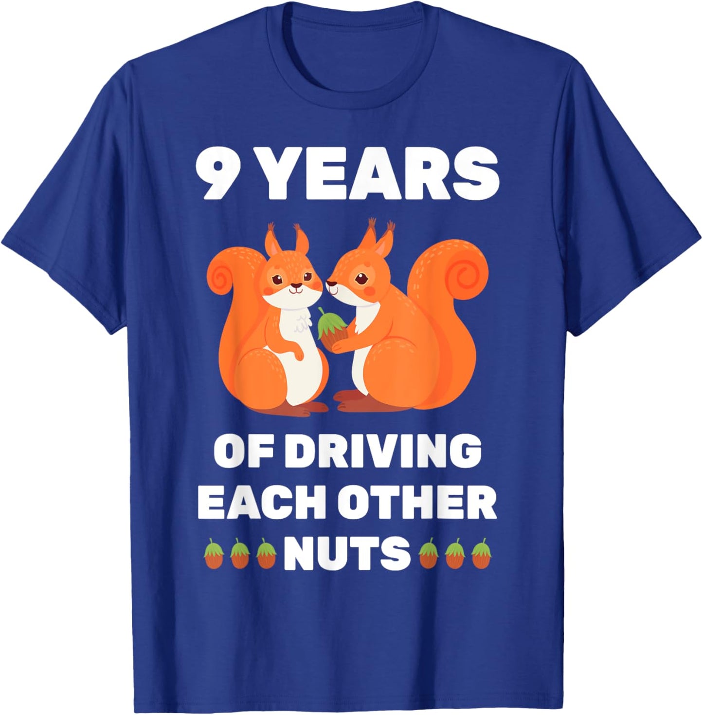 9th 9-Year Wedding Anniversary Funny Couple Her T-Shirt - T-Shirt | Royal