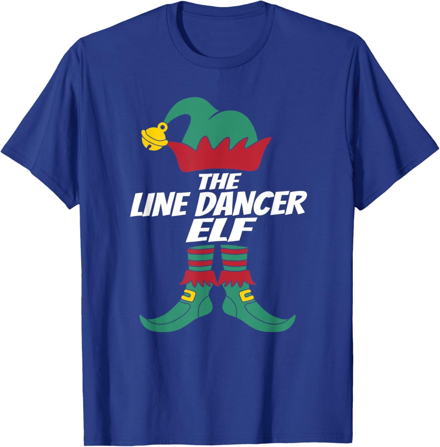 "The Line Dance Elf" Christmas Design Christmas Linedancer T-Shirt - T-Shirt | Royal