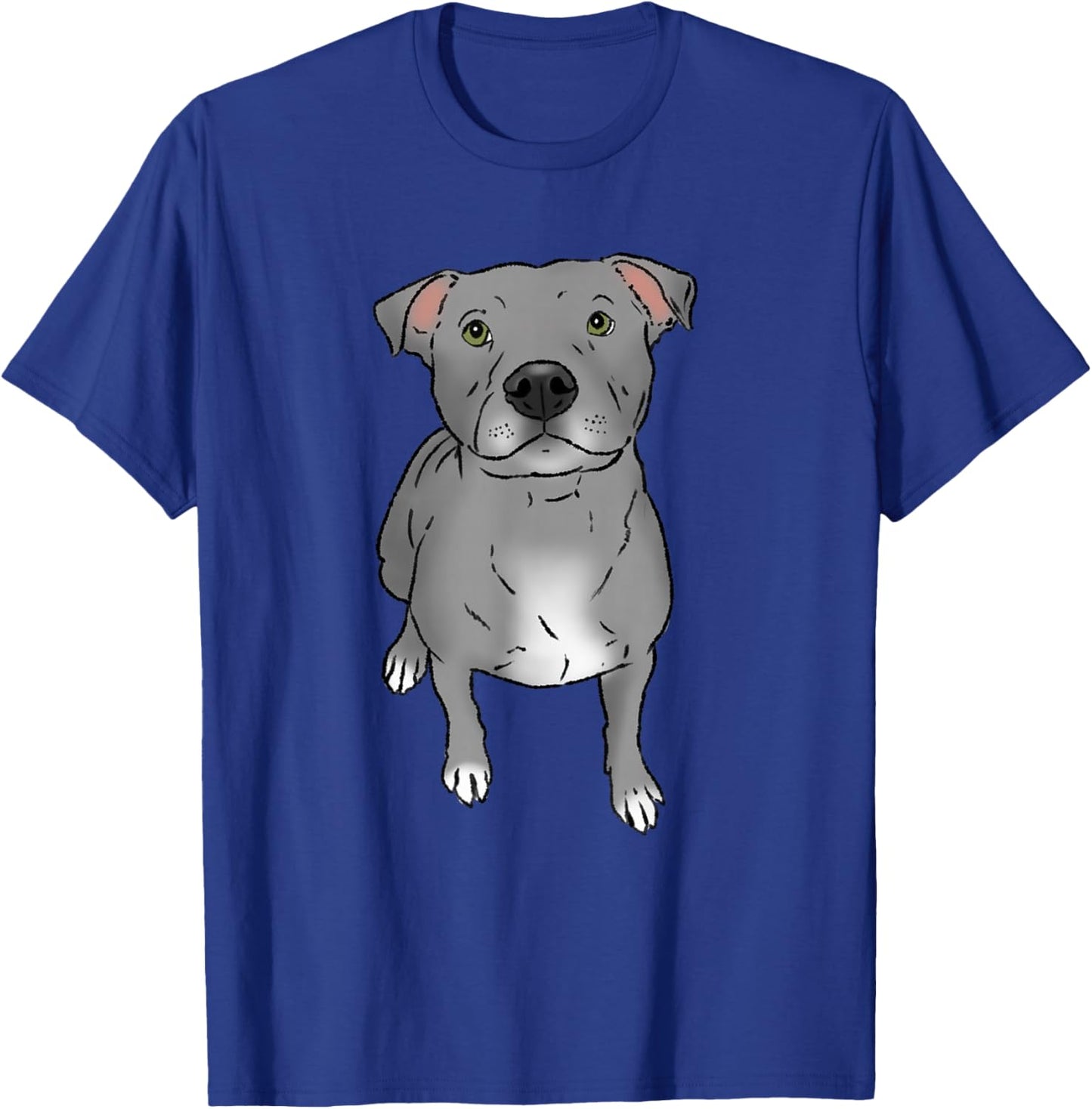 Gray Pit Bull, Gray Pittie, Pit Bull Lover, Pit Bull Dog T-Shirt - T-Shirt | Royal
