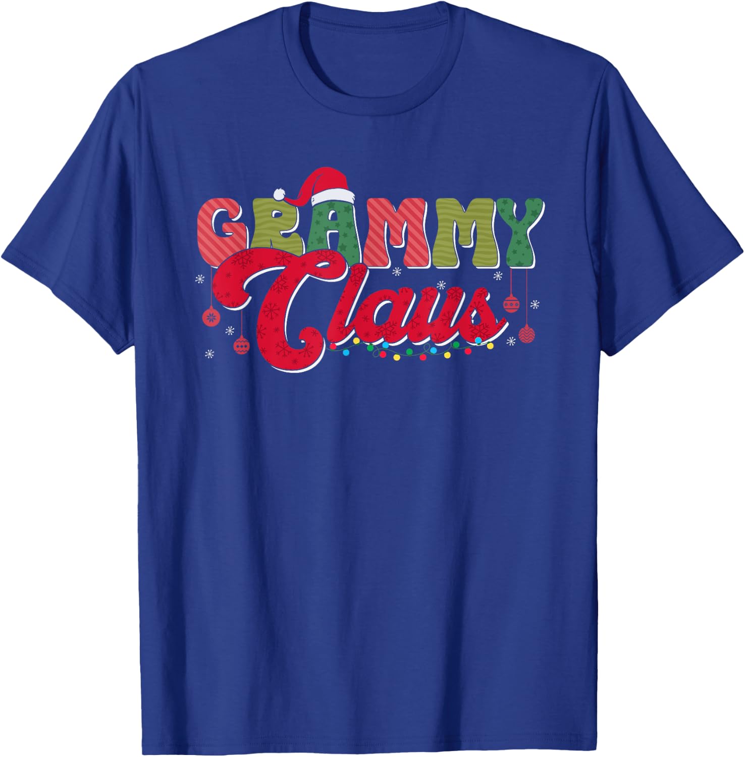 Santa Grammy Claus Grandma Christmas Nana Granny Holiday T-Shirt - T-Shirt | Royal