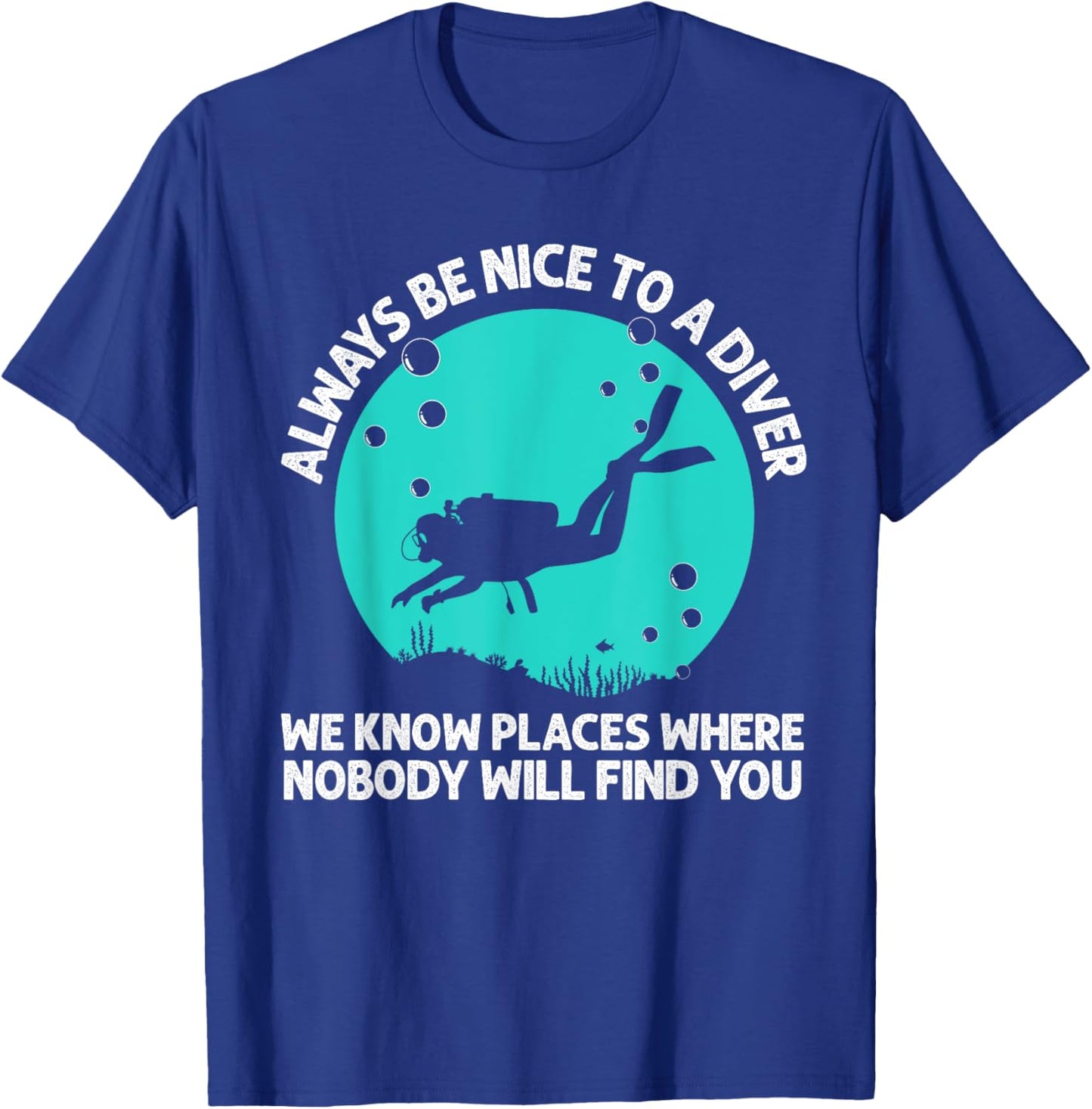 Cool Scuba Diving Women Scuba Diver Underwater Lover T-Shirt - T-Shirt | Royal