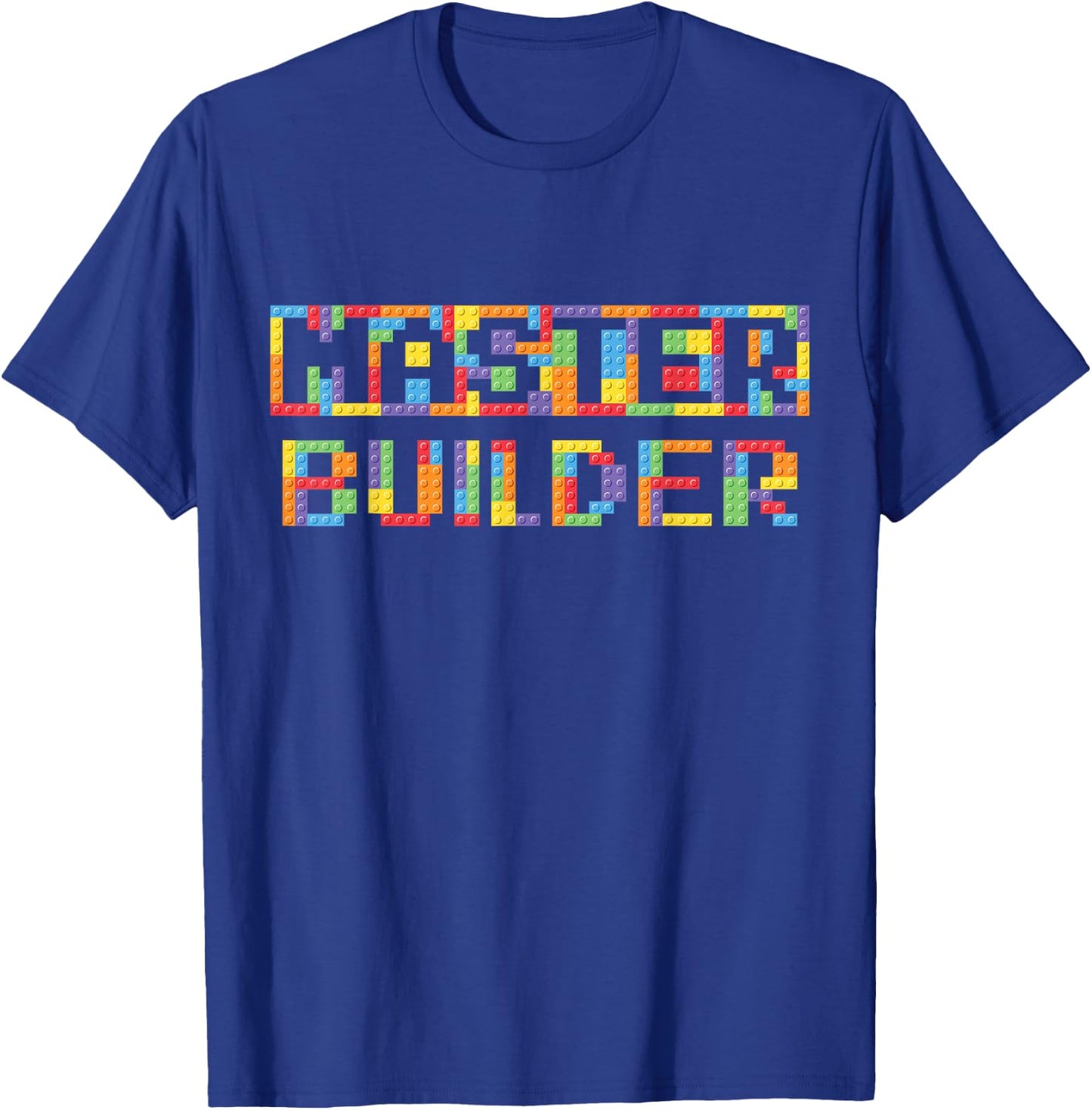 Master Builder Funny Building Blocks for Kids and Adults T-Shirt - T-Shirt | Royal